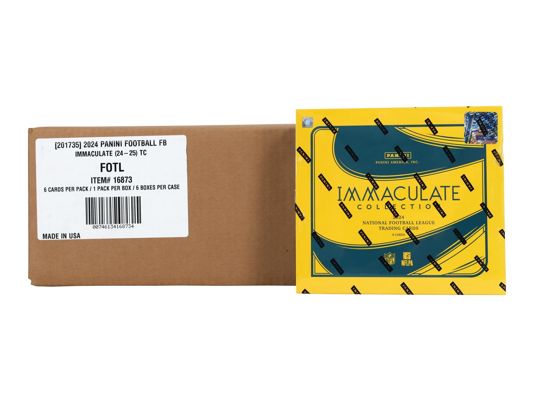 2024 Panini Immaculate Football 1st Off The Line Hobby 6-Box Case