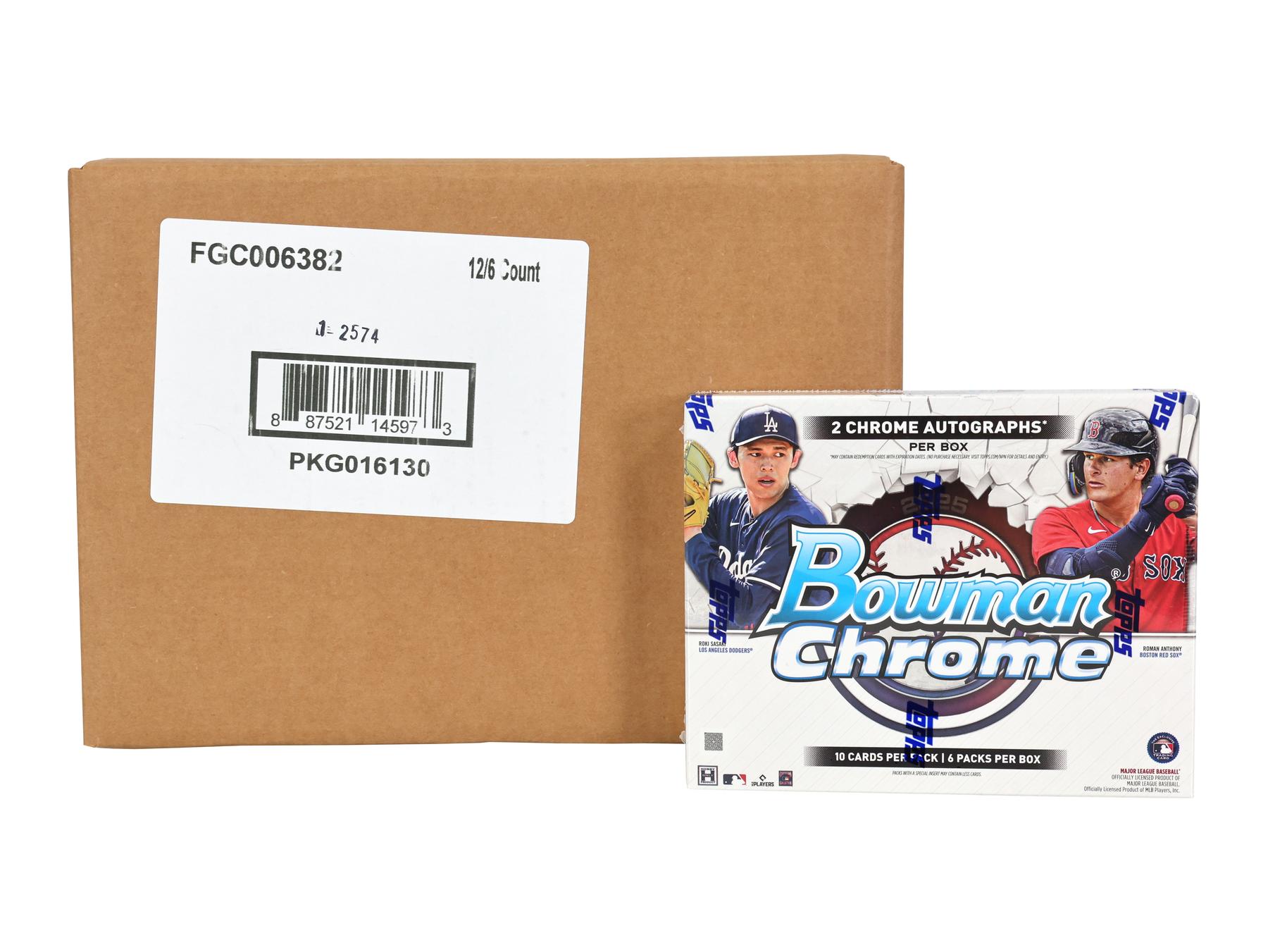 2025 Bowman Chrome Baseball Hobby 12-Box Case | DA Card World
