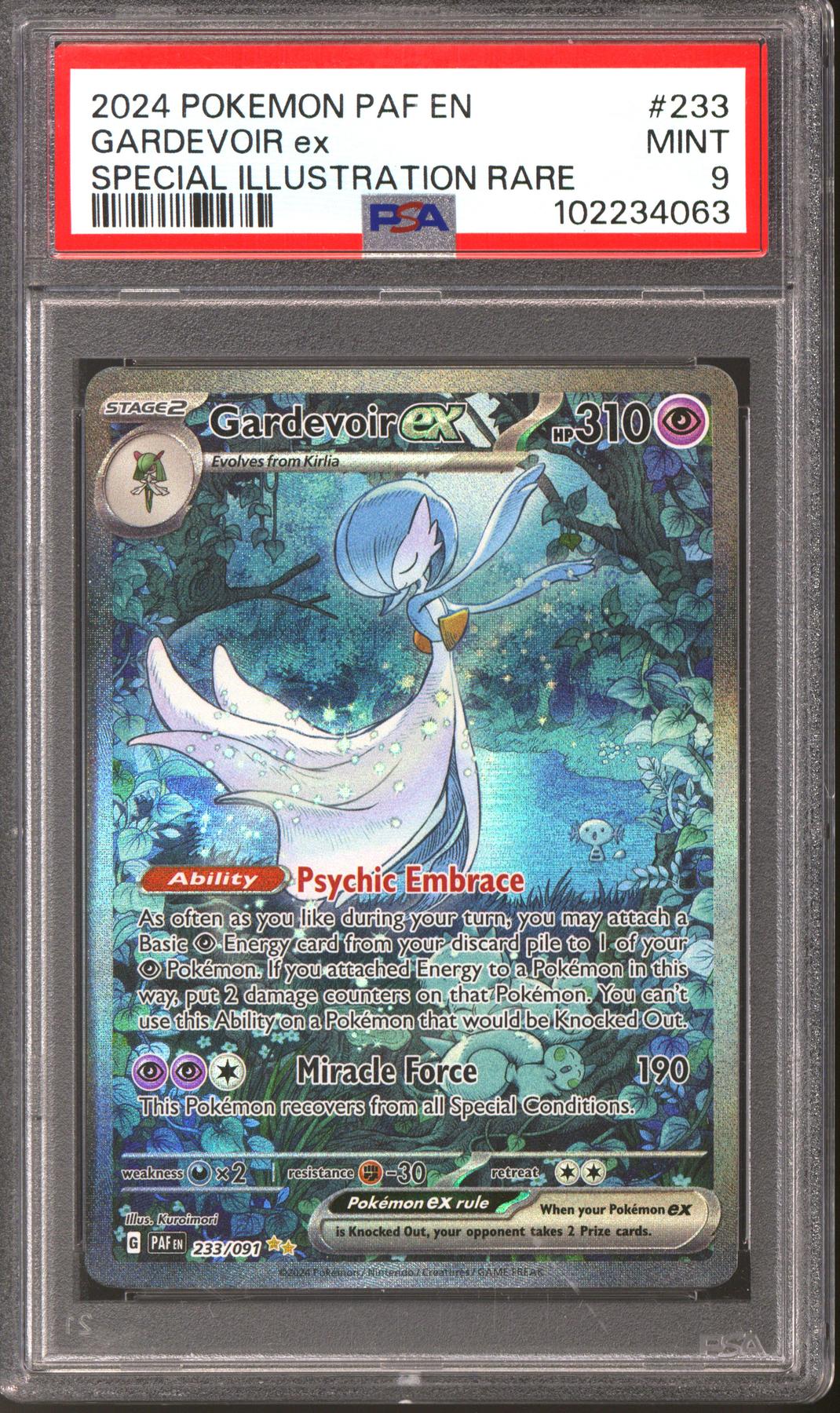Pokémon Gardevoir EX TCG Scarlet & Violet Paldean Fates Holo Card 233