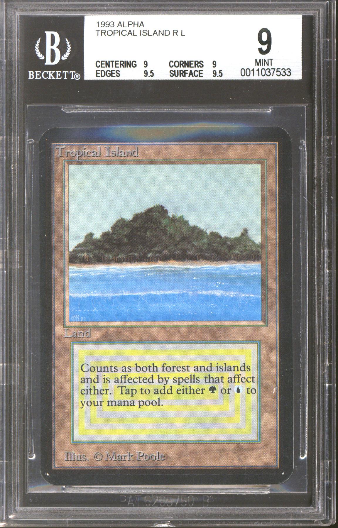 Magic the Gathering Alpha Tropical Island BGS 9 (9, 9, 9.5