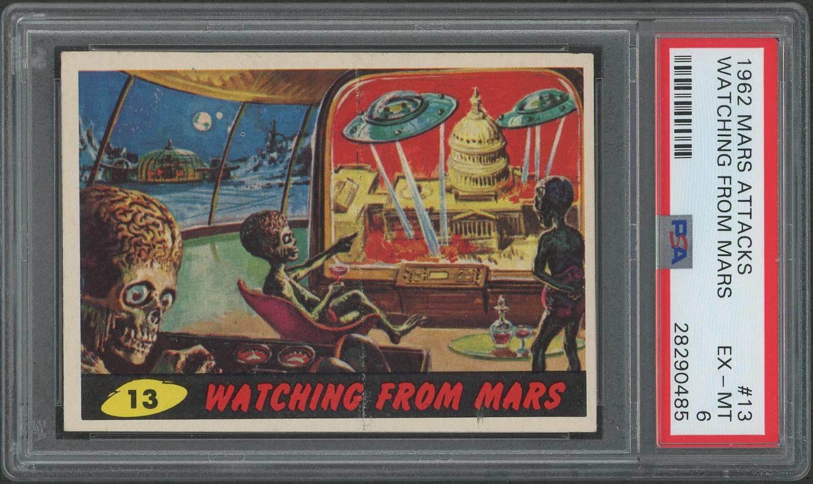 1962 Topps Mars Attacks #13 Watching from Mars PSA 6 (EX-MT) | DA Card ...