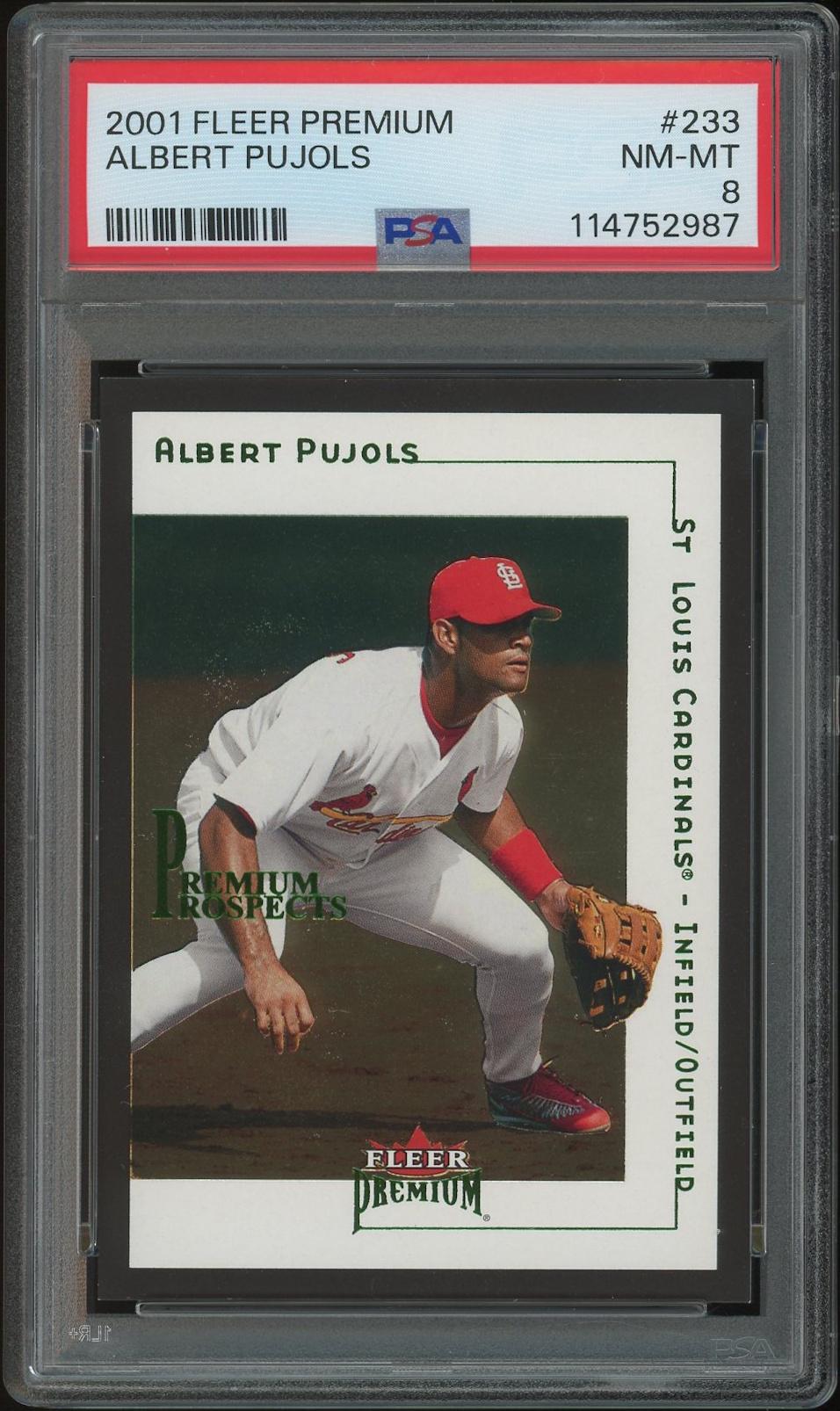2001 Fleer Premium Baseball #233 Albert Pujols Rookie #0225/1999