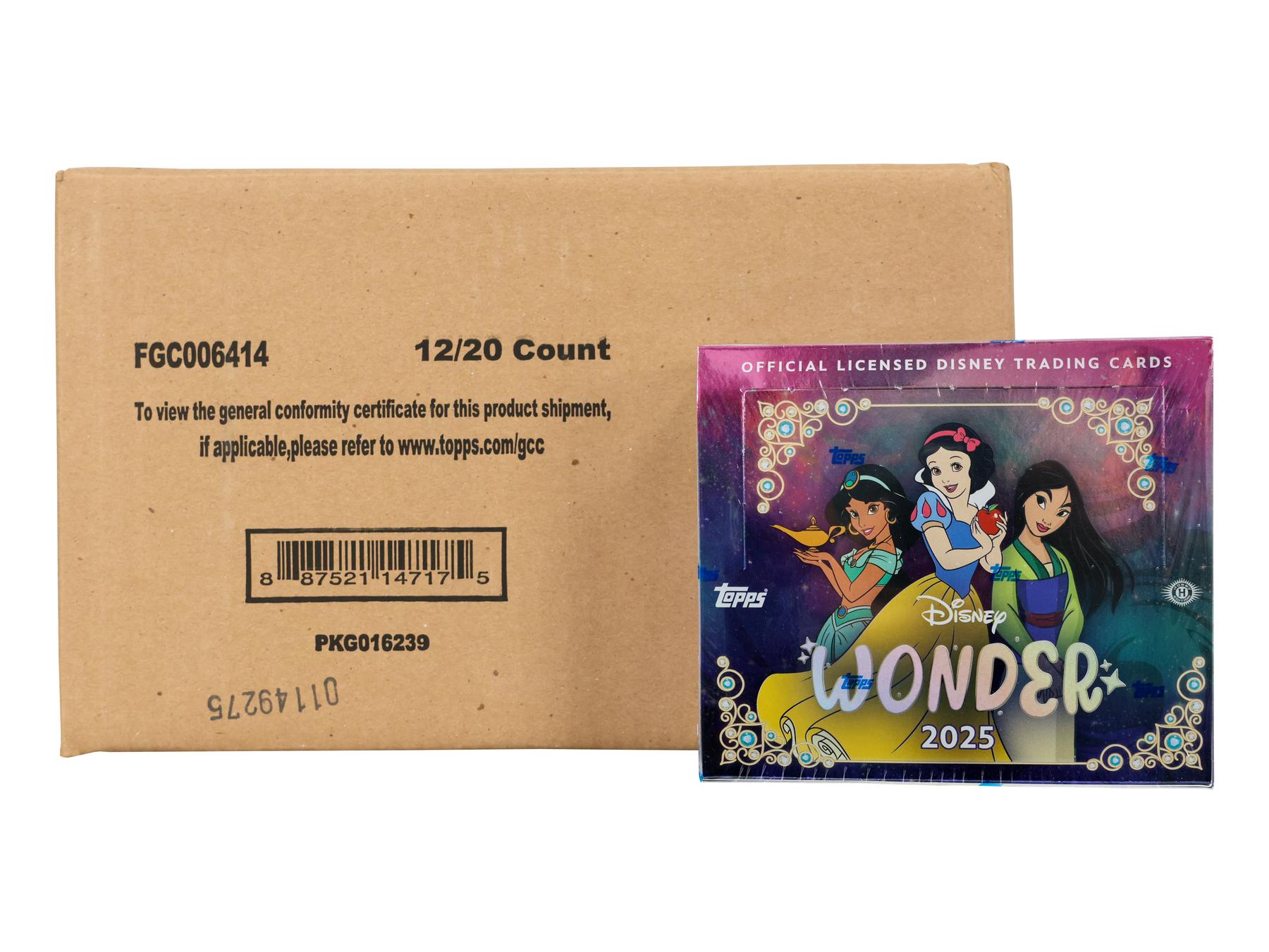 2025 Topps Disney Wonder Hobby 12-Box Case | DA Card World