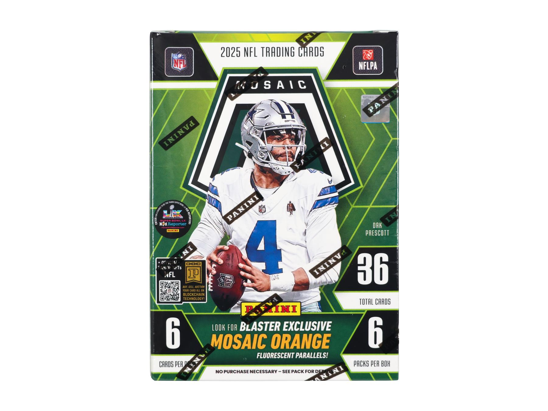 2025 Panini Mosaic Football 6-Pack Blaster Box (Mosaic Orange