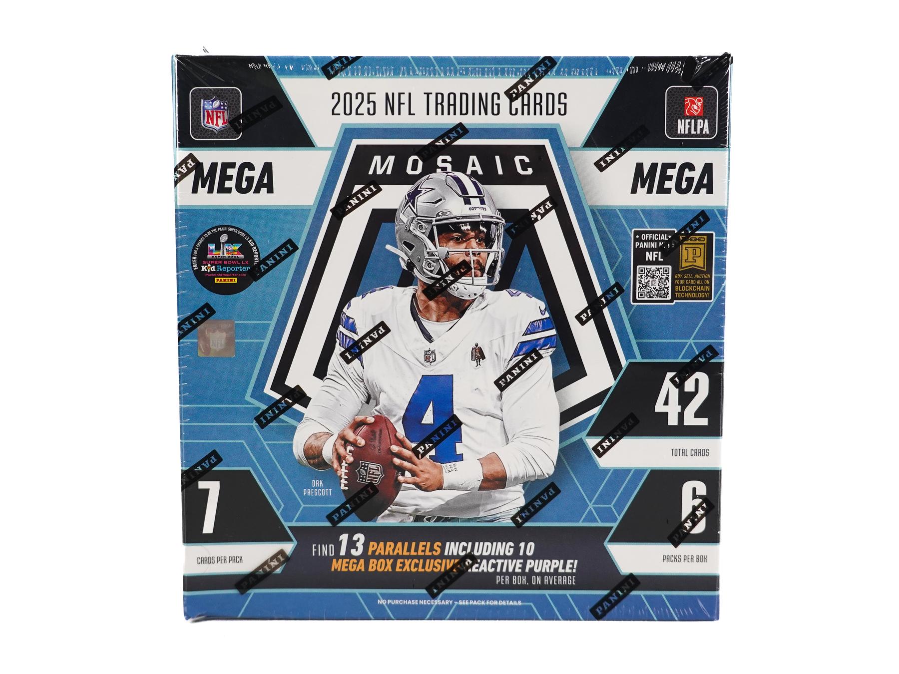 2025 Panini Mosaic Football Mega Box (Reactive Purple Parallels