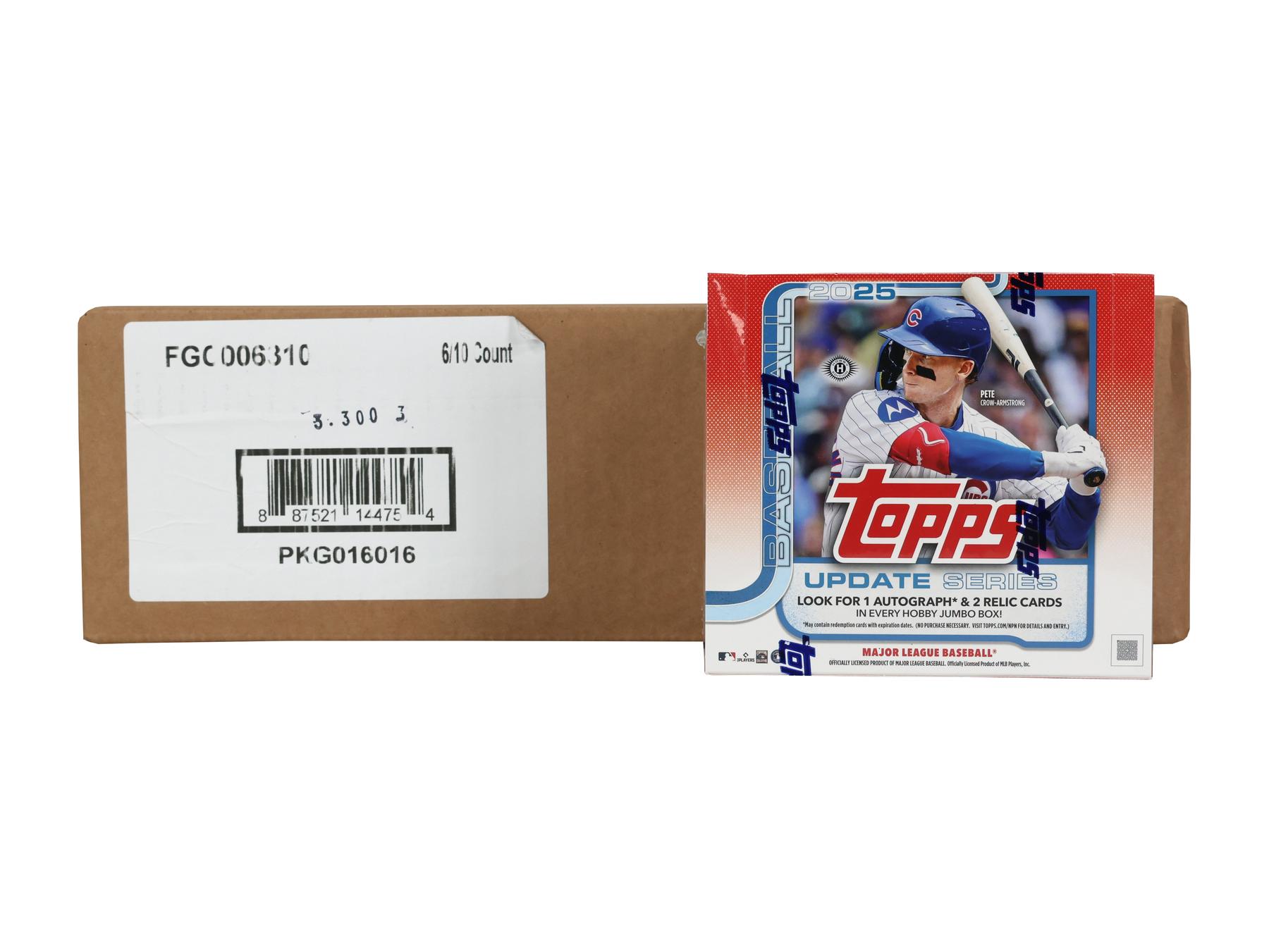 2025 Topps Update Series Baseball Hobby Jumbo 6-Box Case | DA Card