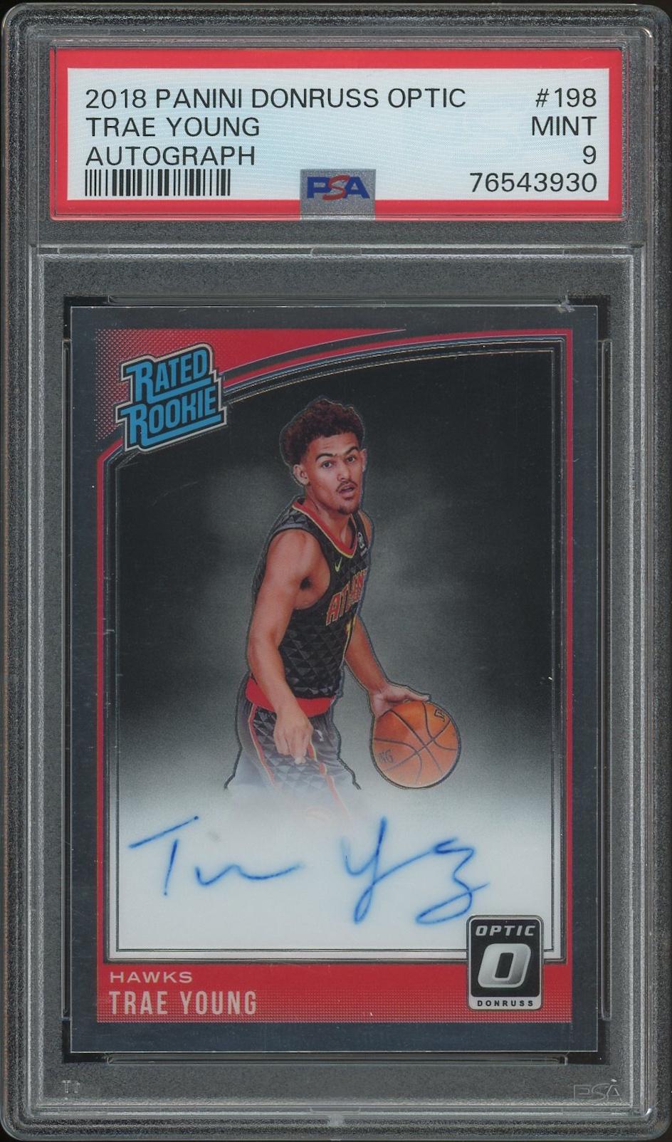 2018/19 Donruss Optic Basketball #198 Trae Young Rated Rookie Auto
