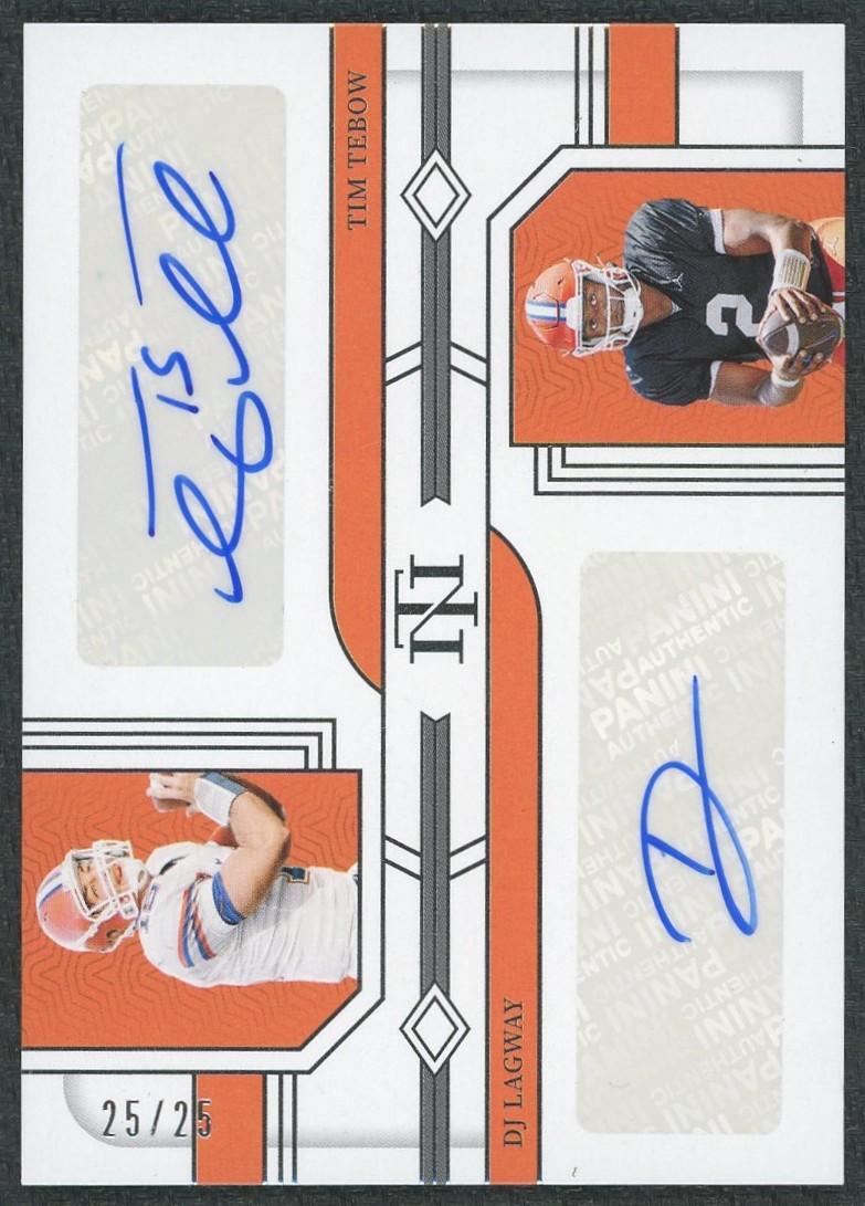 2024 Panini National Treasures Collegiate Tim Tebow DJ Lagway Dual