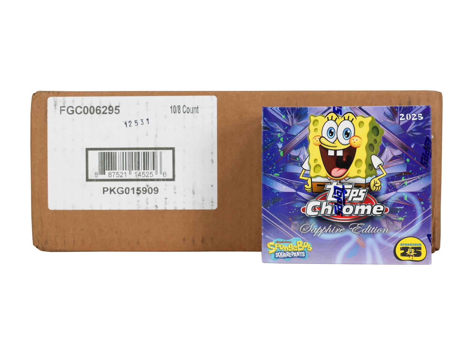 2025 Topps SpongeBob SquarePants Chrome Sapphire Hobby 10-Box Case