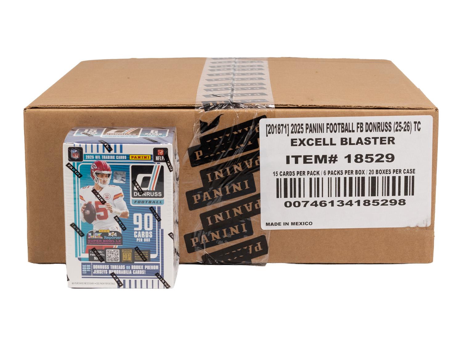 2025 Panini Donruss Football Blaster 20-Box Case (Red Hot Rookies