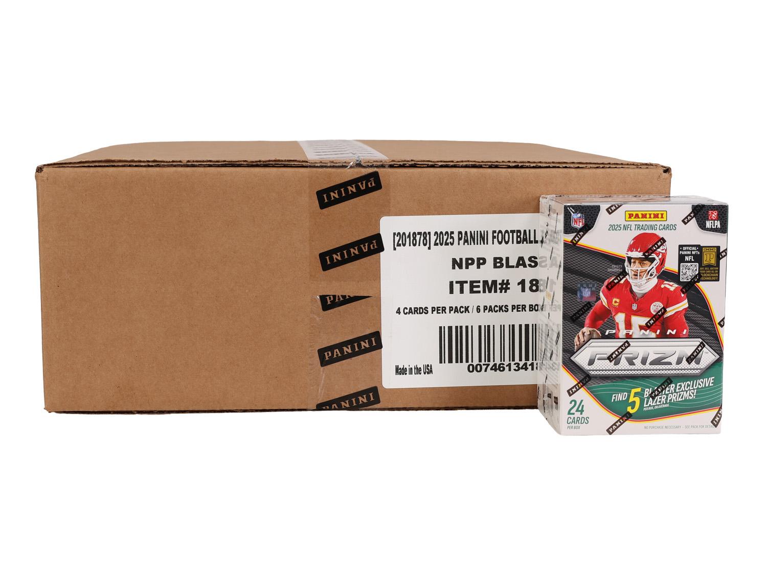 2025 Panini Prizm Football 6-Pack Blaster 20-Box Case (Lazer