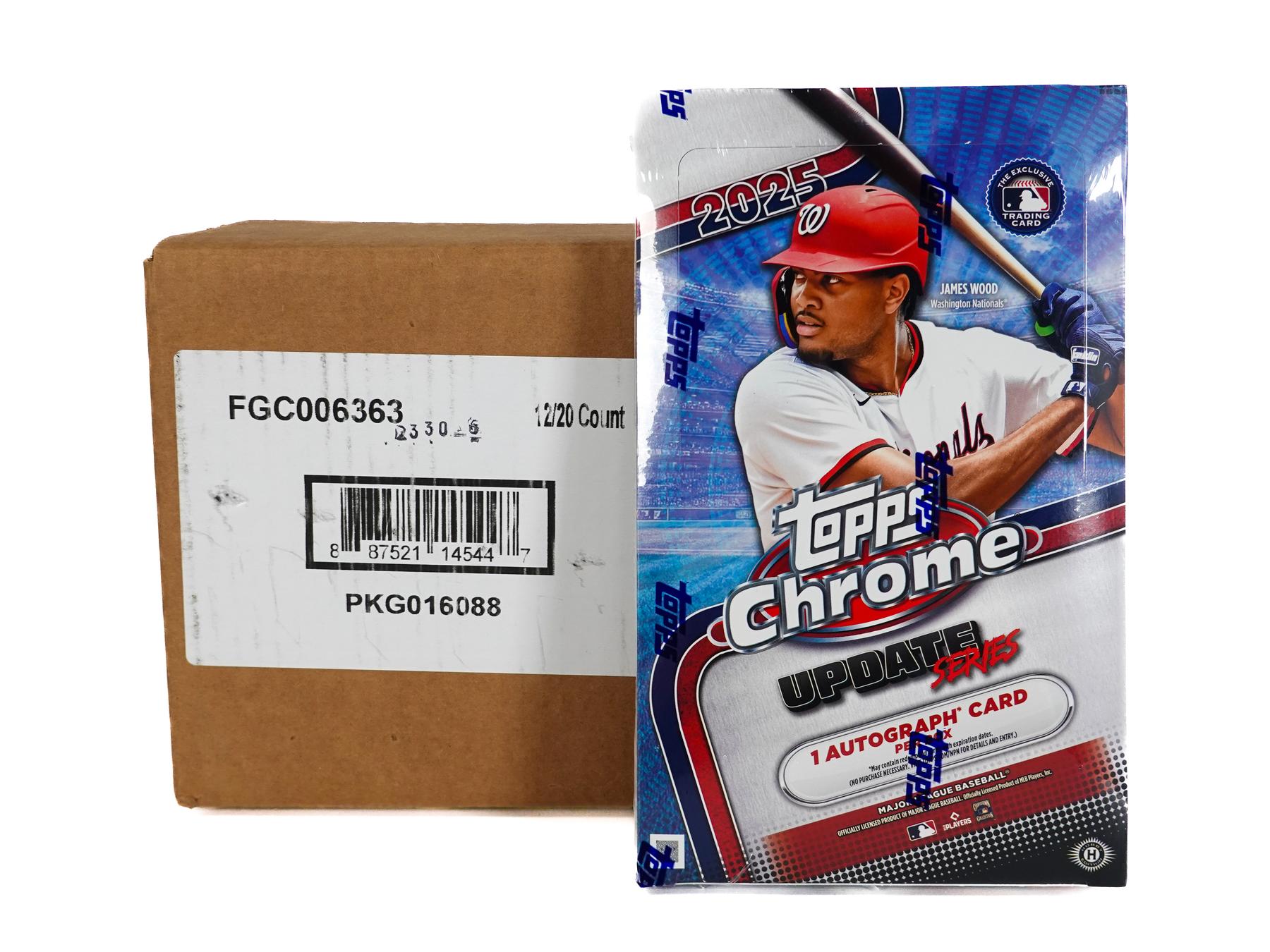 2025 Topps Chrome Update Series Baseball Hobby 12-Box Case | DA 