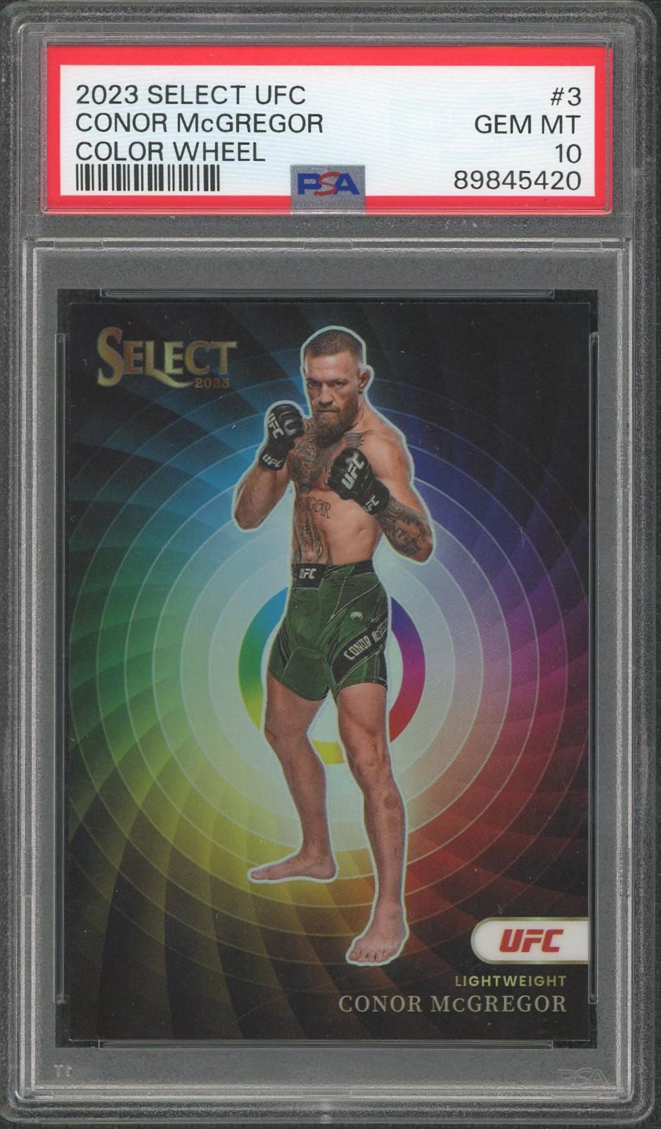2023 Panini Select UFC Conor McGregor Color Wheel #3 PSA 10
