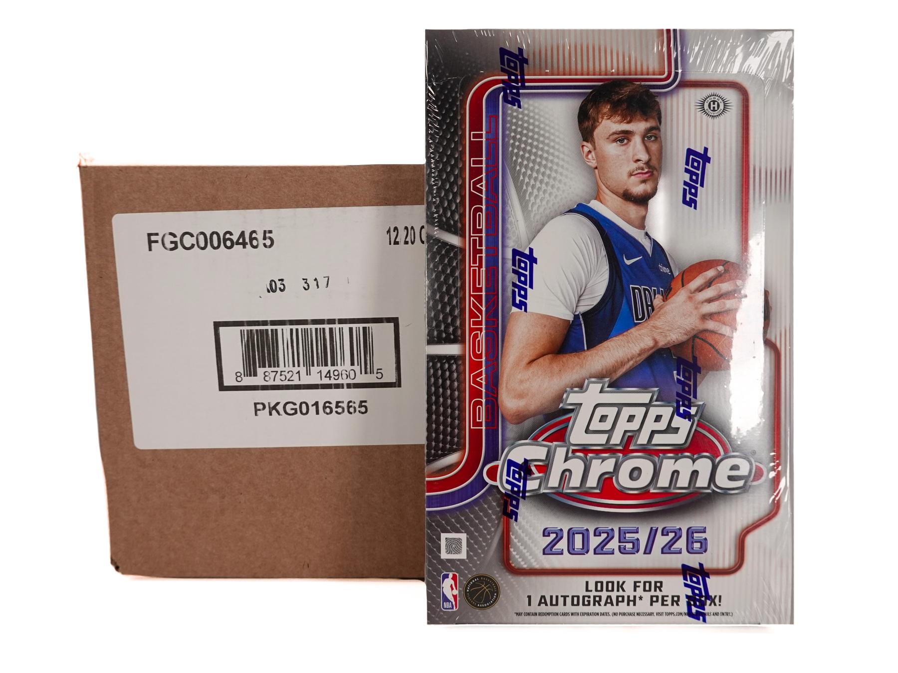 2025/26 Topps Chrome Basketball Hobby 12-Box Case | DA Card World