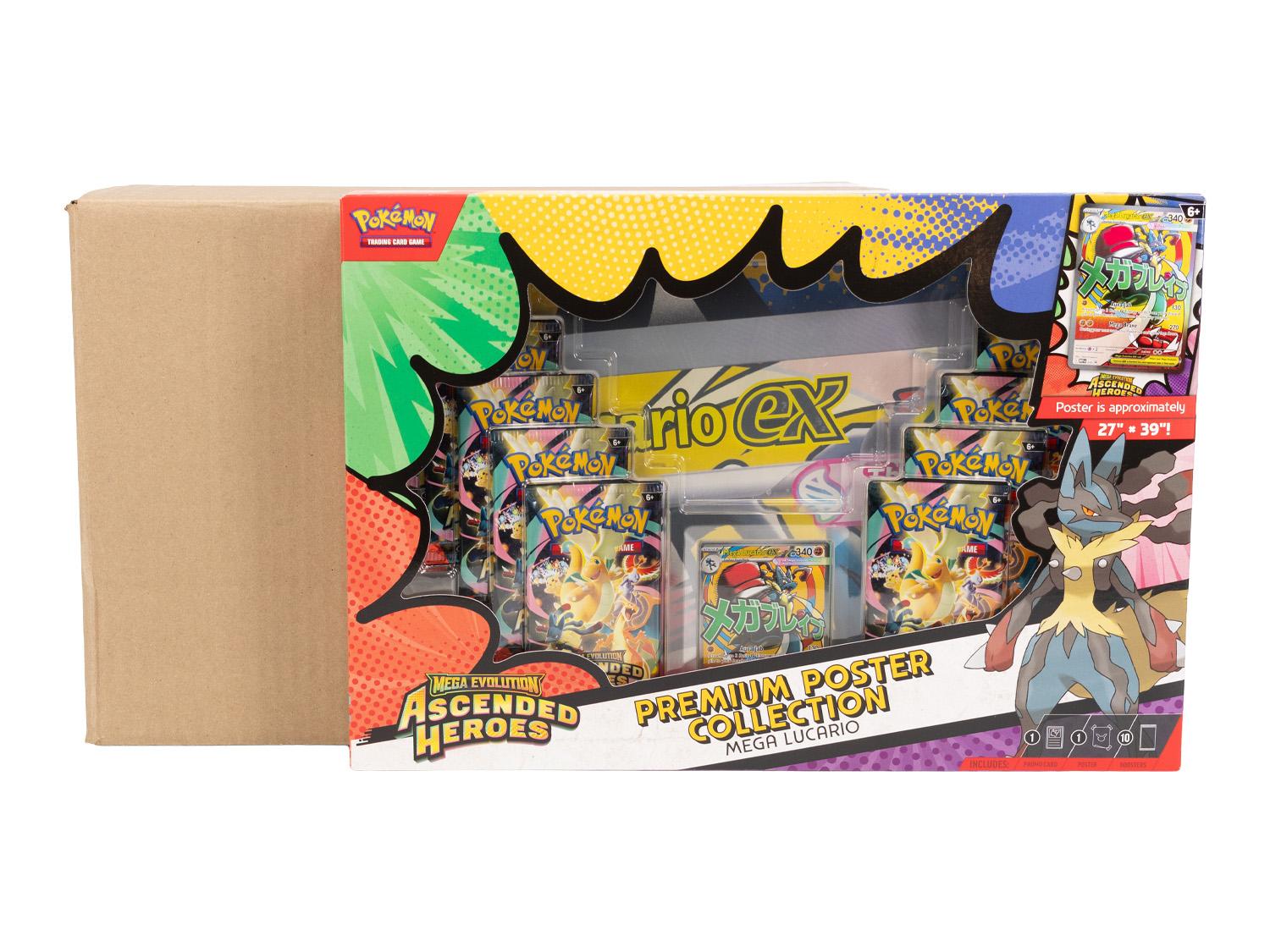 Pokemon Mega Evolution Ascended Heroes Premium Poster Collection 6 Box Case