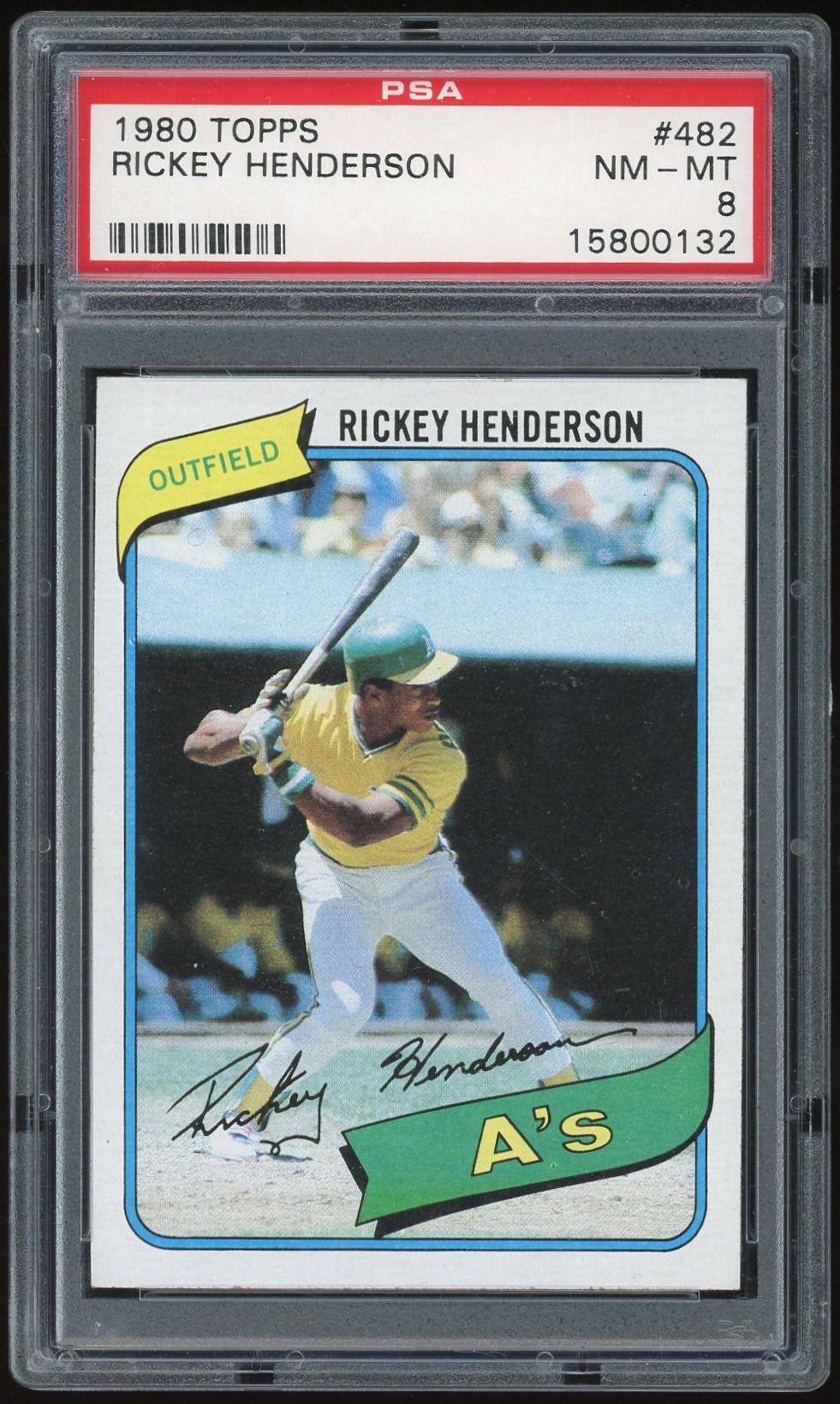 その他 Rickey Henderson RC 1980 Topps #482 RC 1980 Topps #482 Rickey Henderson RC PSA 8 *0132 (Reed Buy) | DA