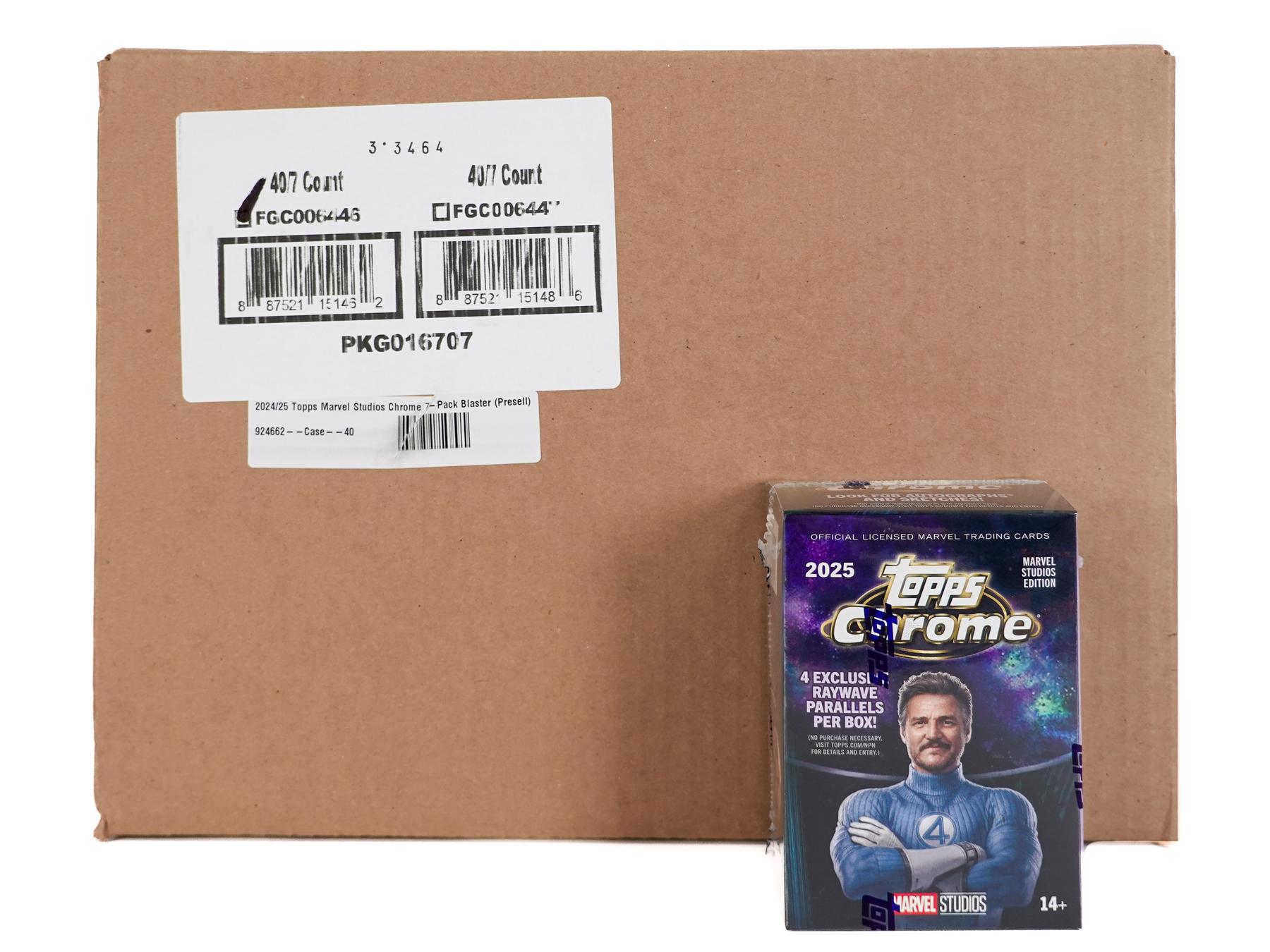2025 Topps Marvel Studios Chrome Blaster 40-Box Case | DA Card World