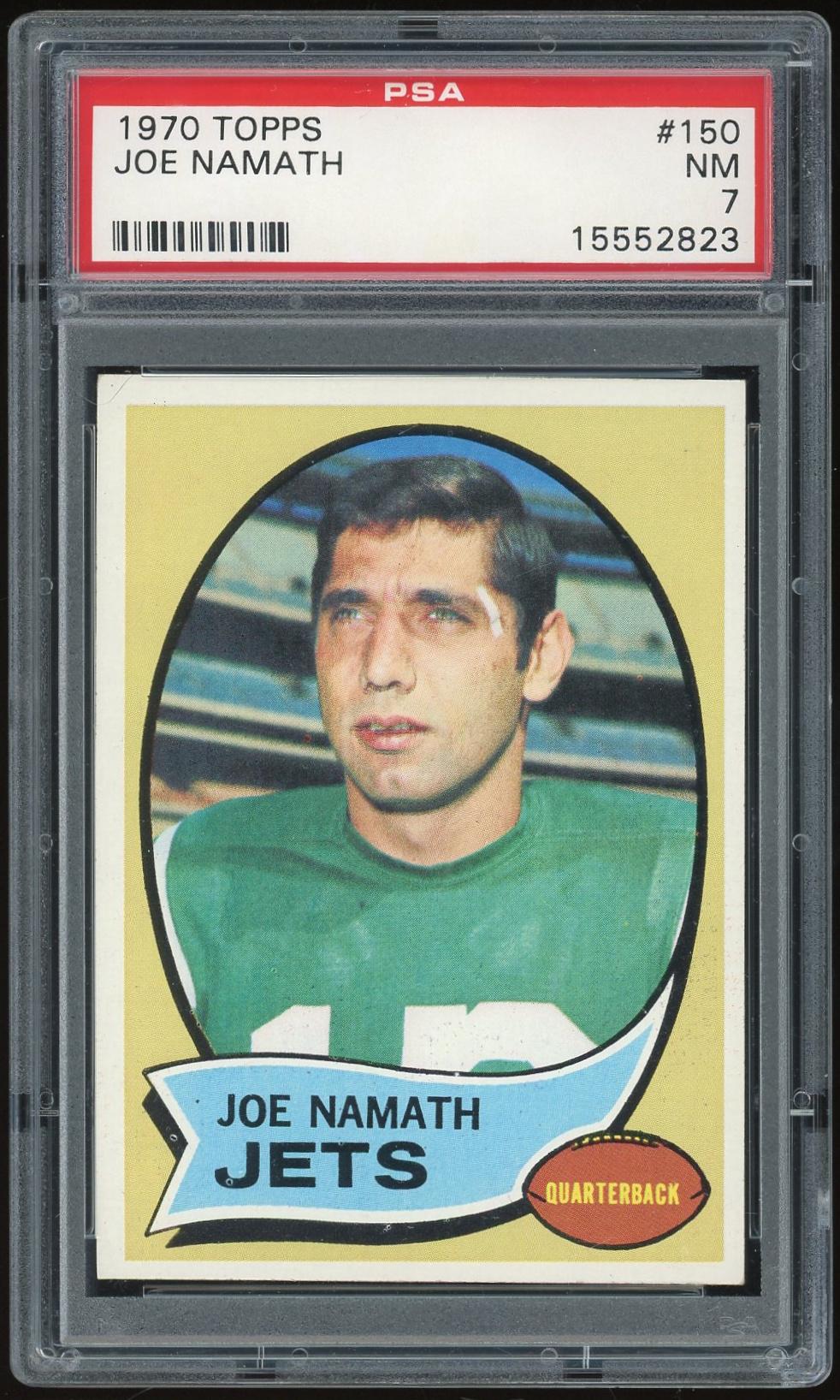 1970 Topps #150 Joe Namath PSA 7 *2823 (Reed Buy) | DA Card World