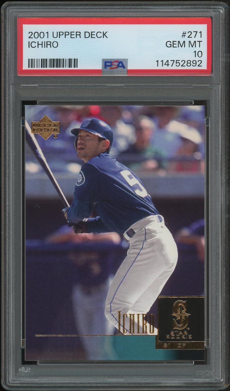 2001 Upper Deck Baseball #271 Ichiro Suzuki Rookie PSA 10 (GEM MT