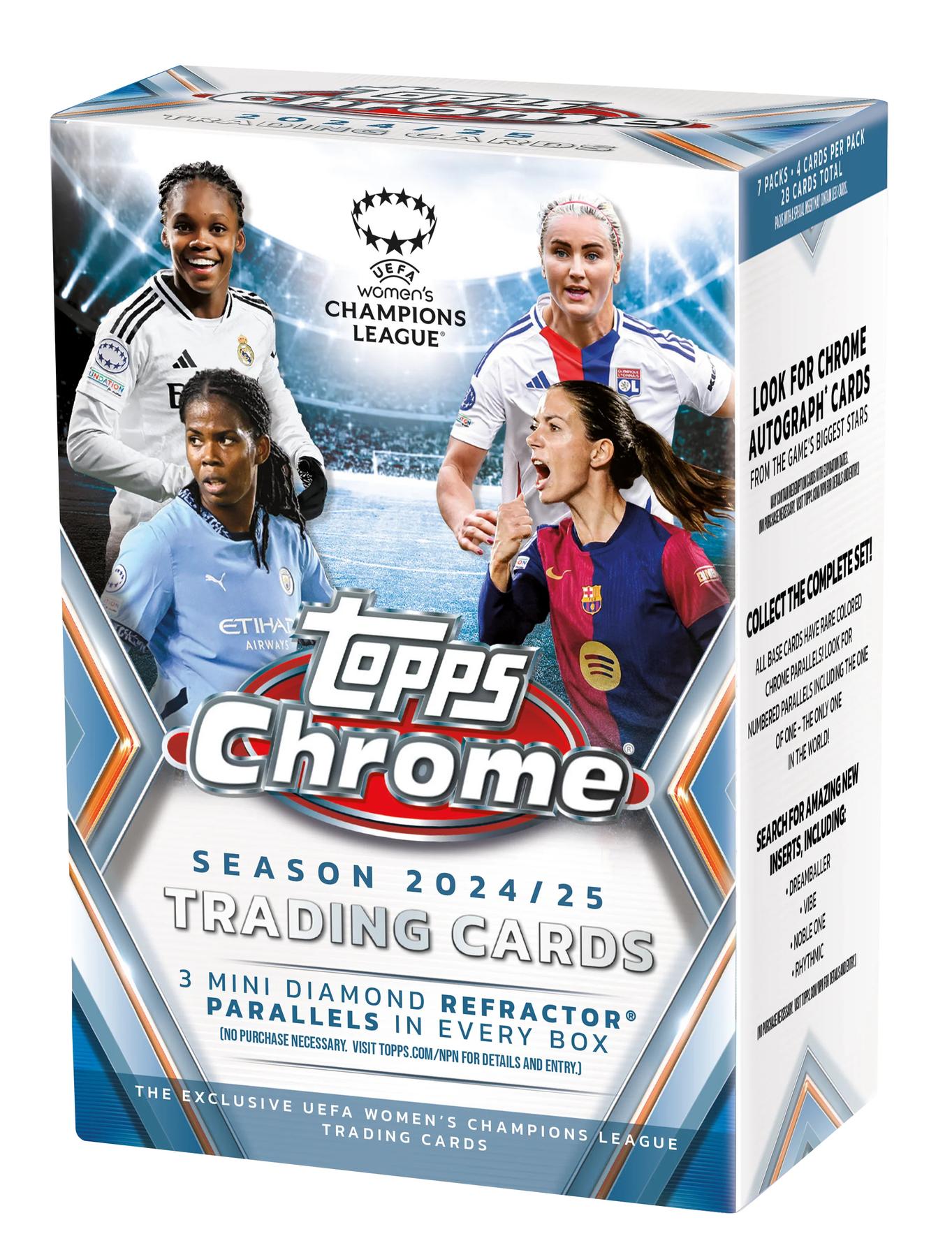 2024/25 Topps Chrome UEFA Women's Champions League Soccer 7-Pack