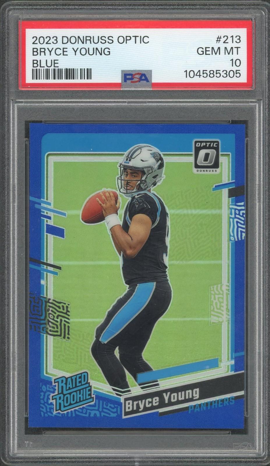 2023 Donruss Optic Bryce Young Blue /199 #213 PSA 10