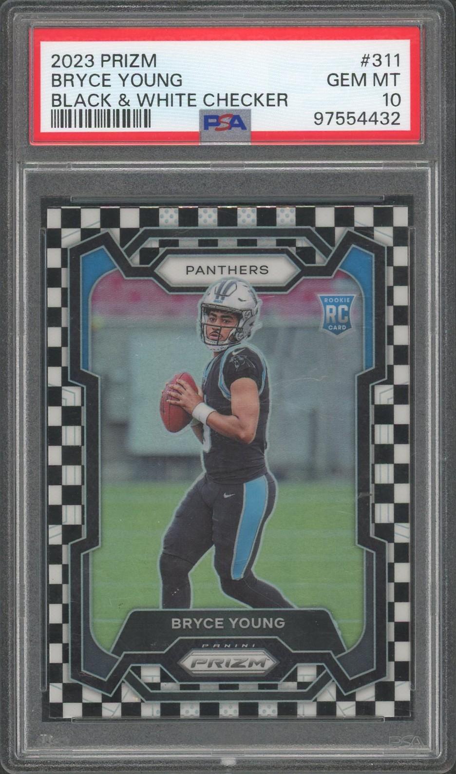 2023 Panini Prizm Bryce Young Black & White Checker #311 PSA 10