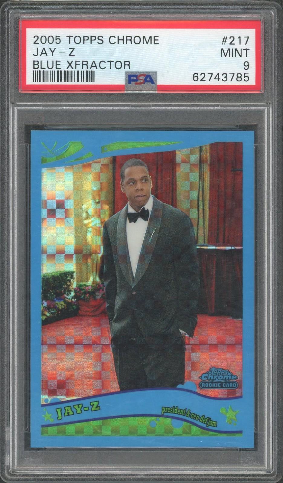 2005 Topps Chrome Jay-Z Blue Xfractor /90 PSA 9 #217 | DA Card World