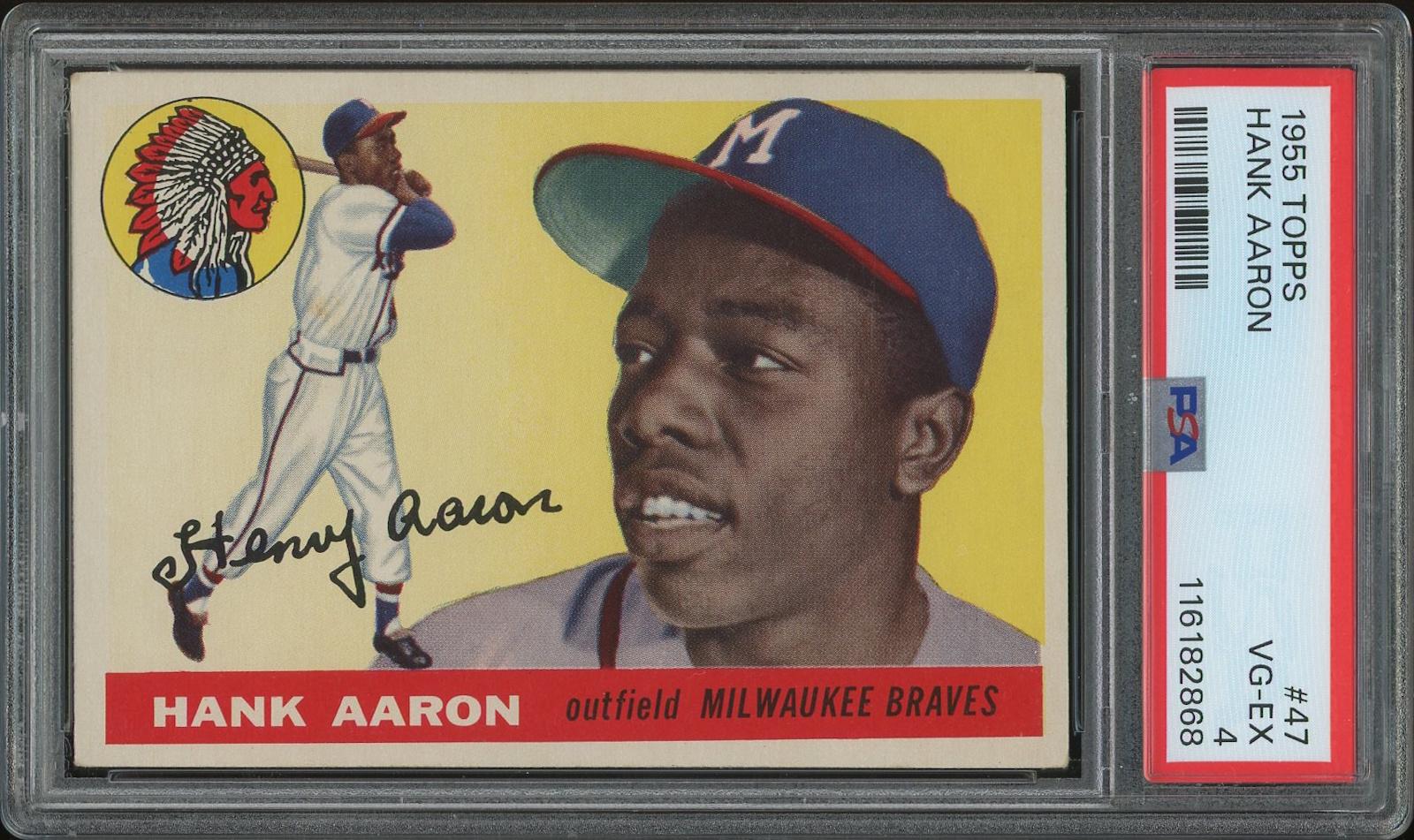 1955 Topps Baseball #47 Hank Aaron PSA 4 (VG-EX) | DA Card World