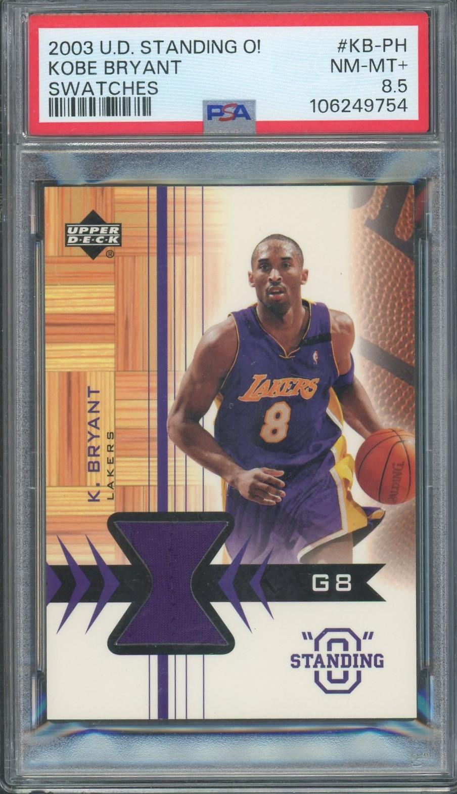 2003/04 UD Standing O Kobe Bryant Swatches PSA 8.5 | DA Card World