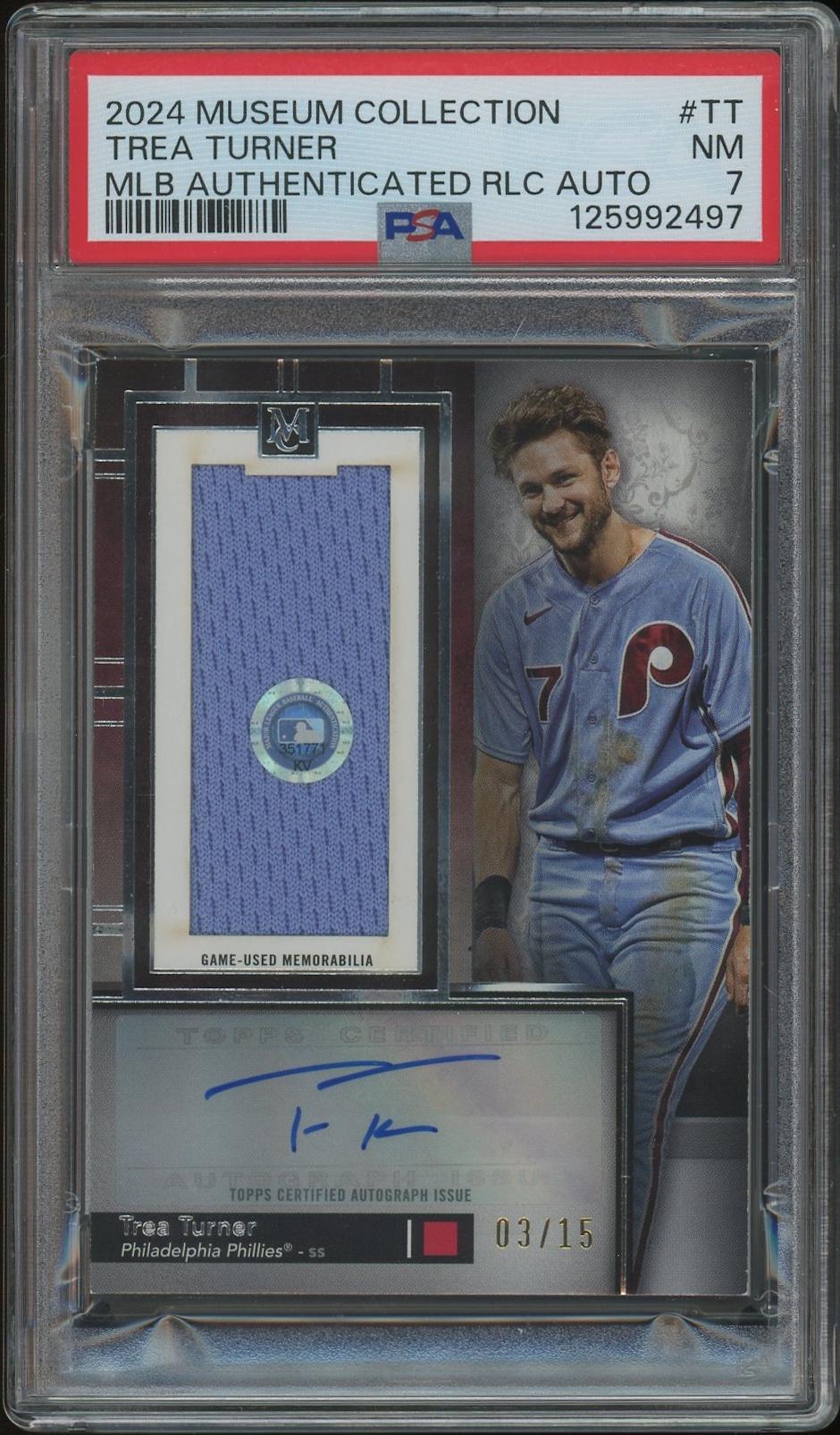 2024 Topps Museum Collection Baseball #MLBARTT Trea Turner MLB