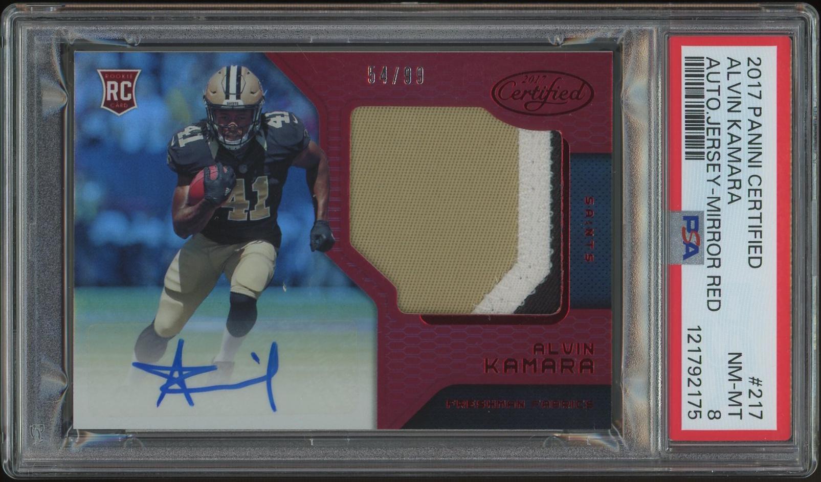 2017 Panini Certified Football #217 Alvin Kamara Mirror Red Rookie