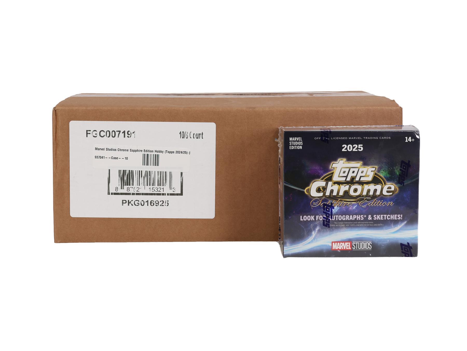 2025 Topps Marvel Studios Chrome Sapphire Edition Hobby 10-Box