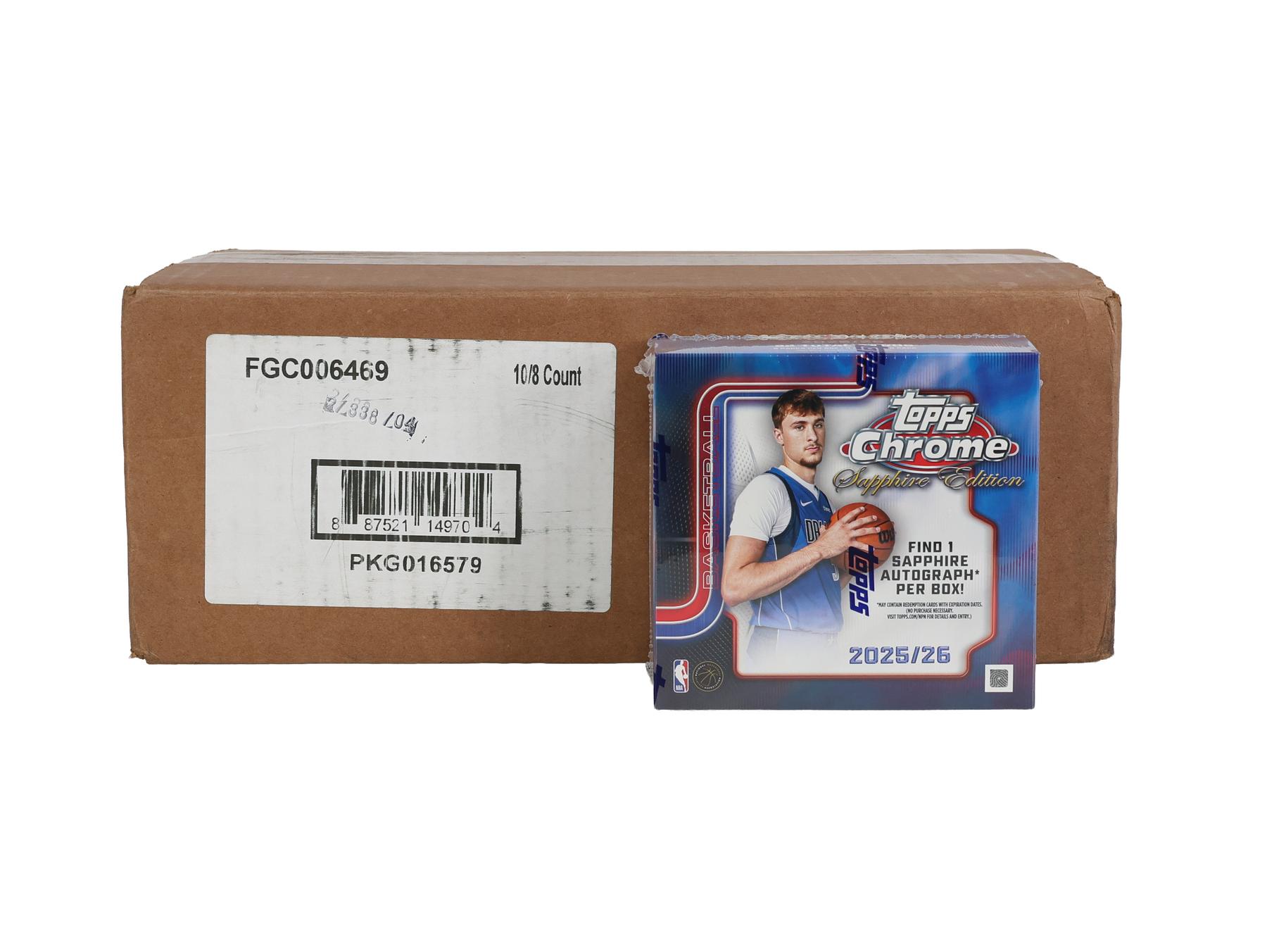 2025/26 Topps Chrome Sapphire Edition Basketball 10-Box Case | DA