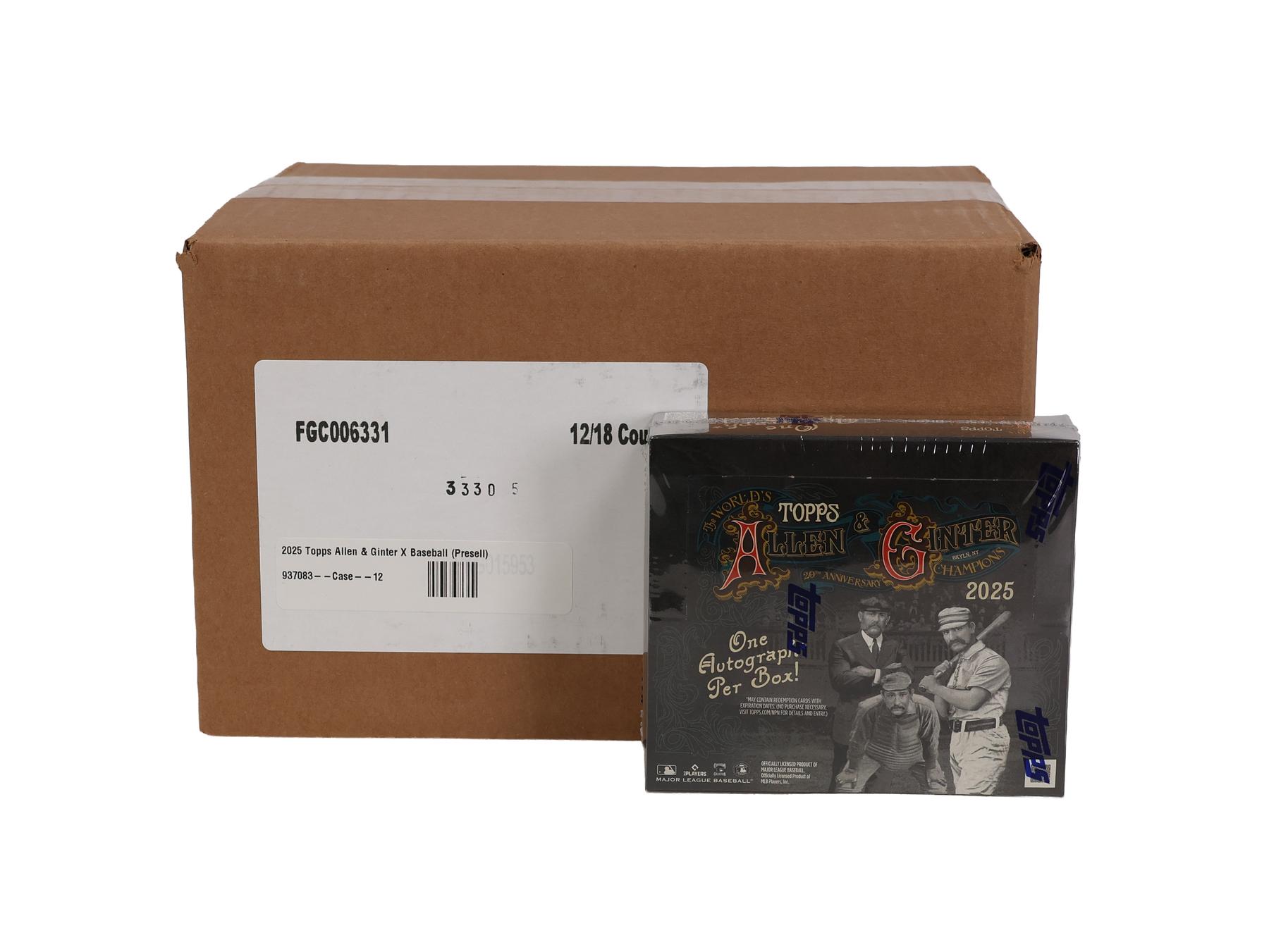 2025 Topps Allen & Ginter X Baseball 12-Box Case | DA Card World