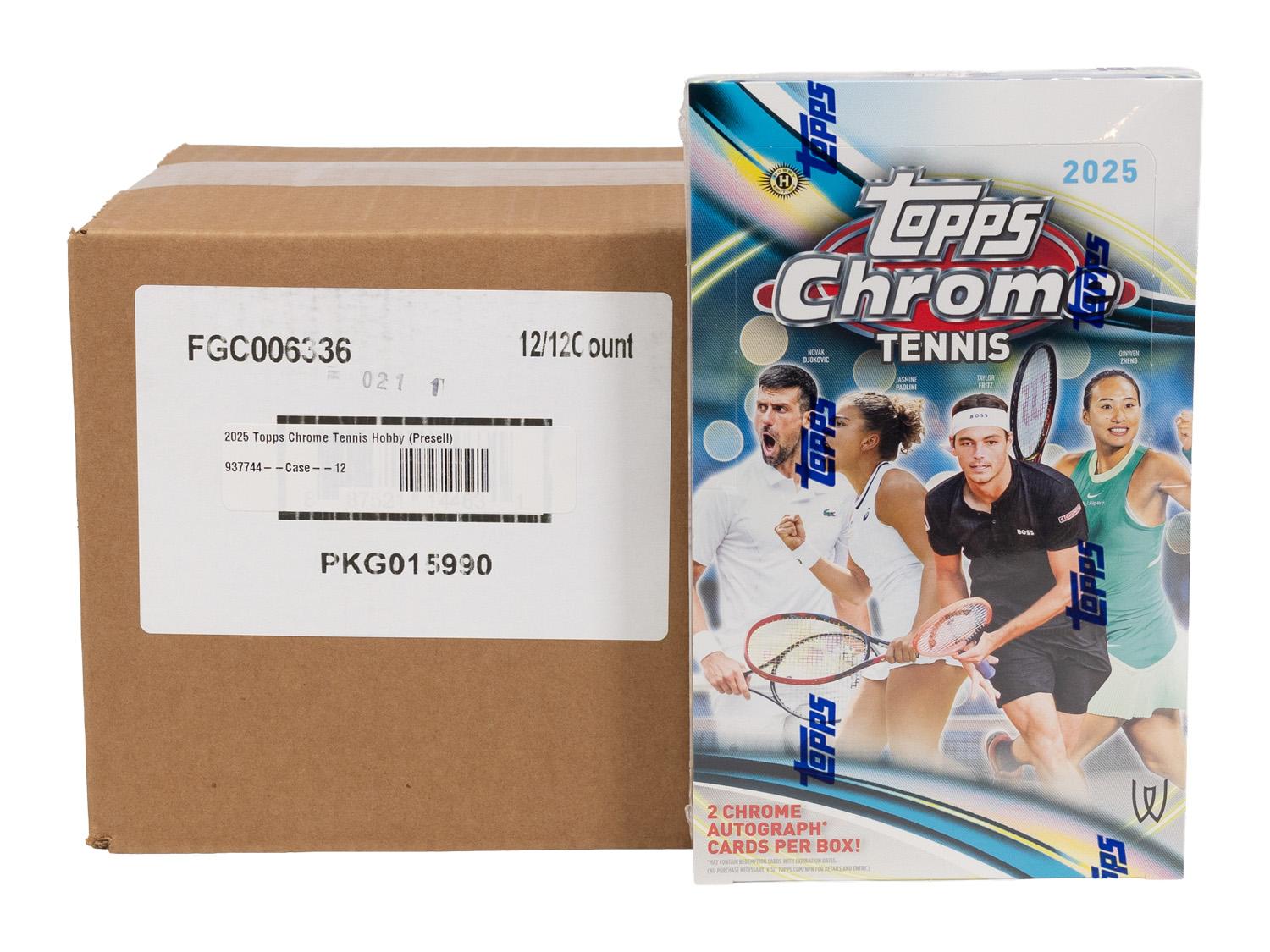 2025 Topps Chrome Tennis Hobby 12-Box Case | DA Card World