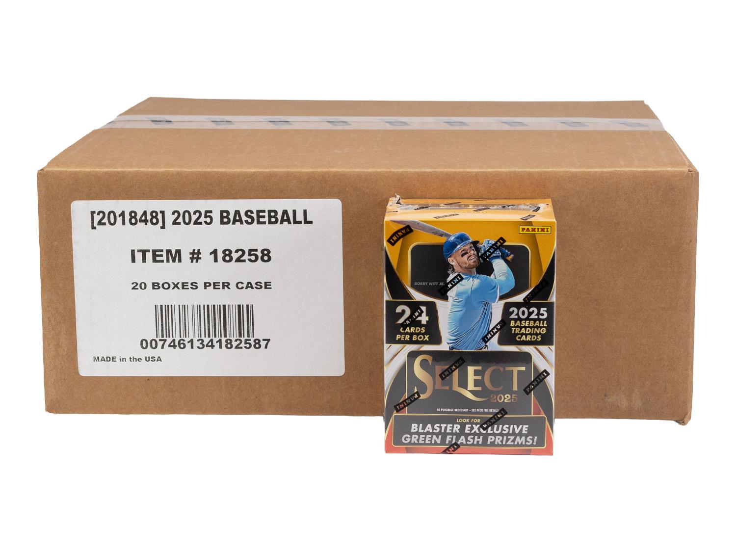 2025 Panini Select Baseball 6-Pack Hobby Blaster 20-Box Case | DA