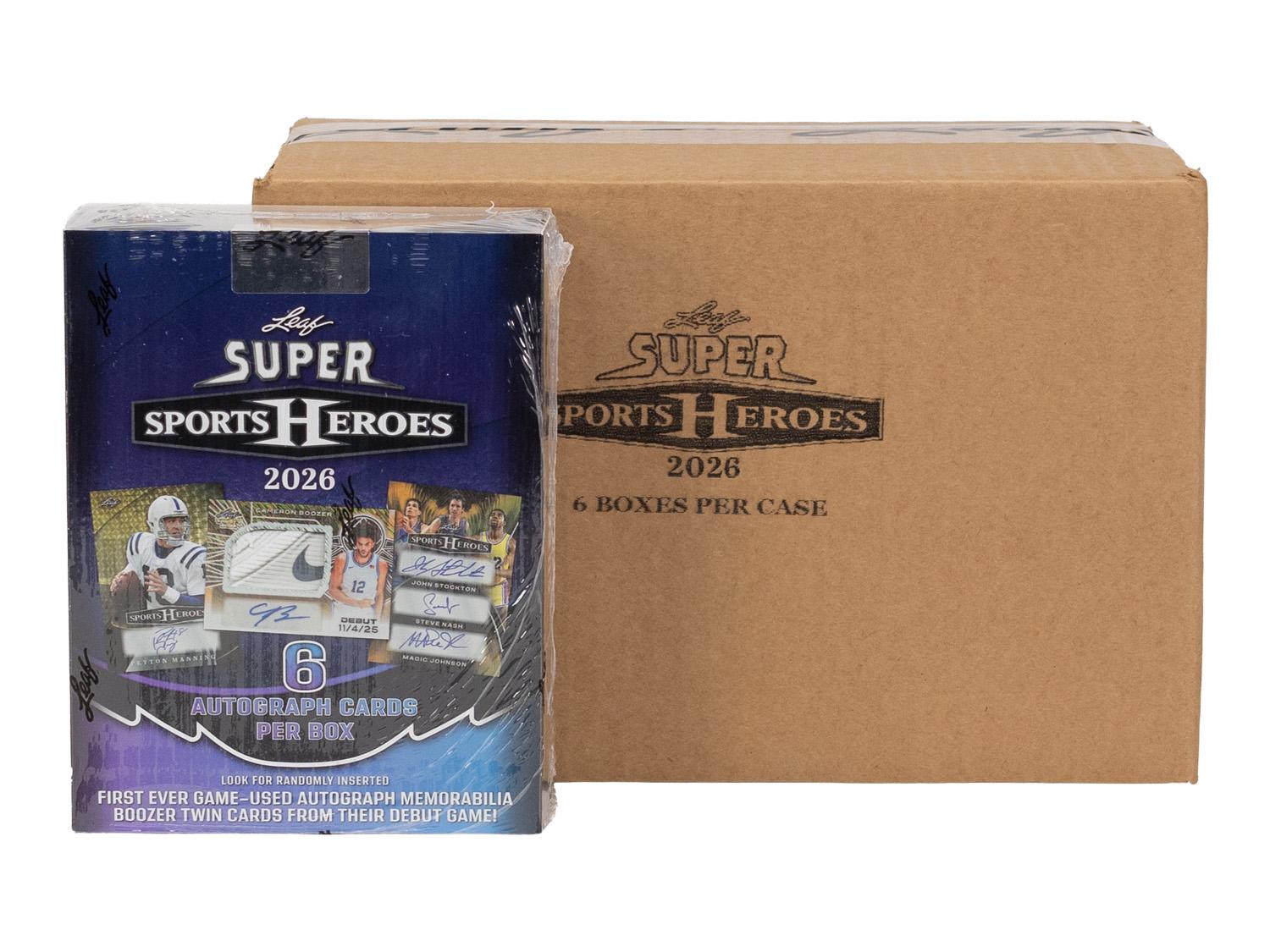 2026 Leaf Metal Super Sports Heroes Hobby 6-Box Case | DA Card World
