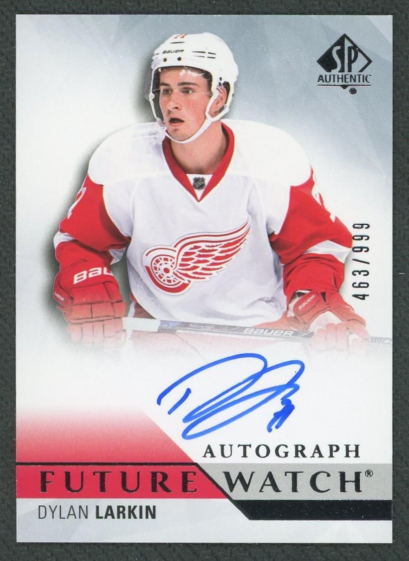 2015/16 SP Authentic Dylan Larkin Future Watch Rookie Auto /999