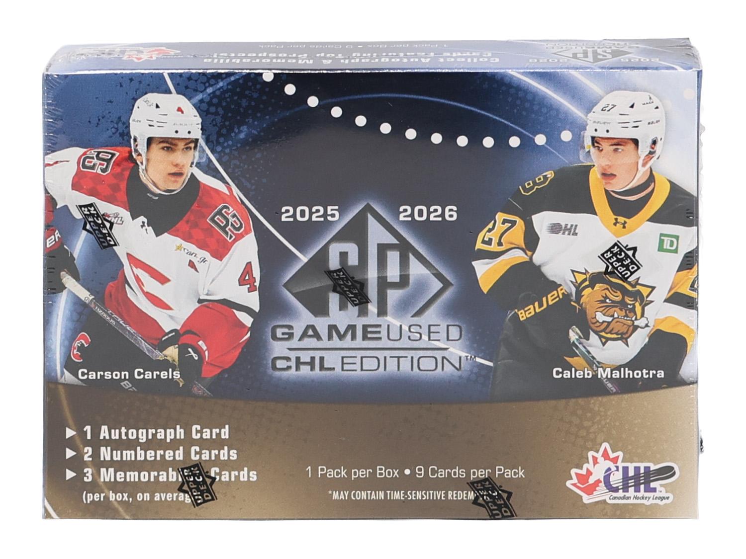 2025/26 Upper Deck CHL SP Game Used Hockey Hobby Box | DA Card World