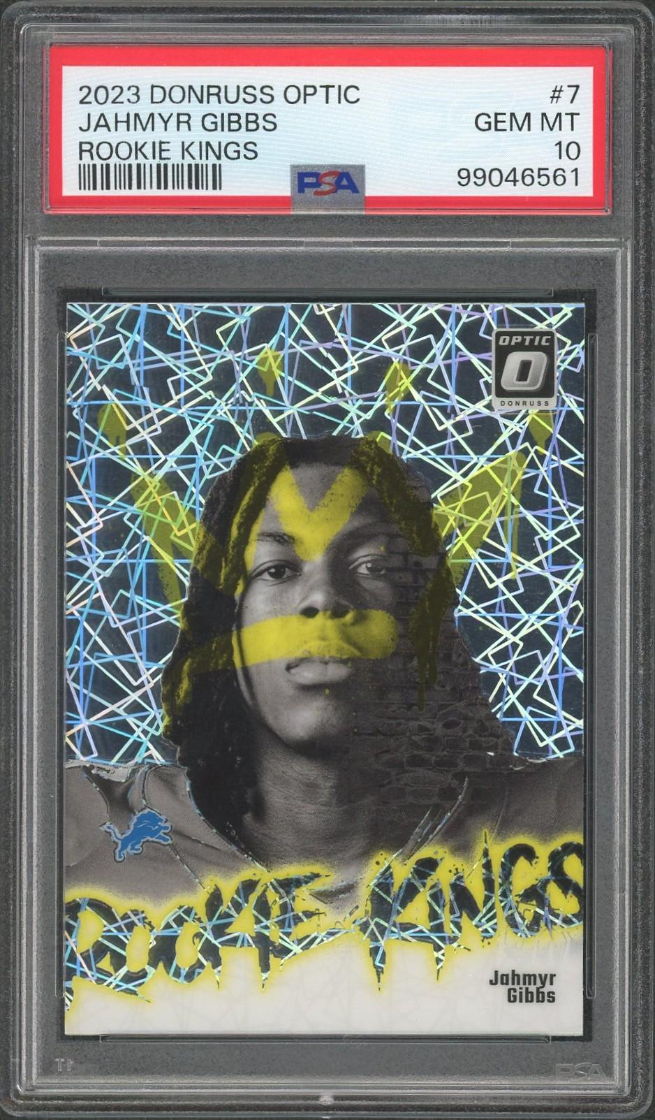 2023 Panini Donruss Optic Jahmyr Gibbs Rookie Kings PSA 10