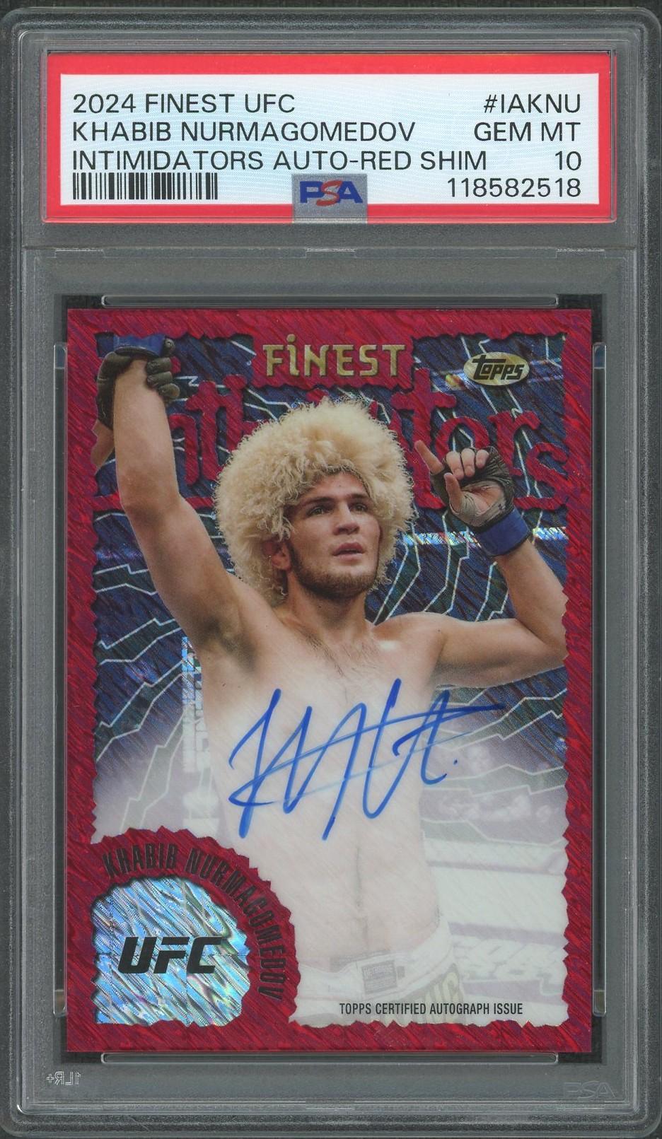 2024 Topps Finest UFC Khabib Nurmagomedov Intimidators Auto Red