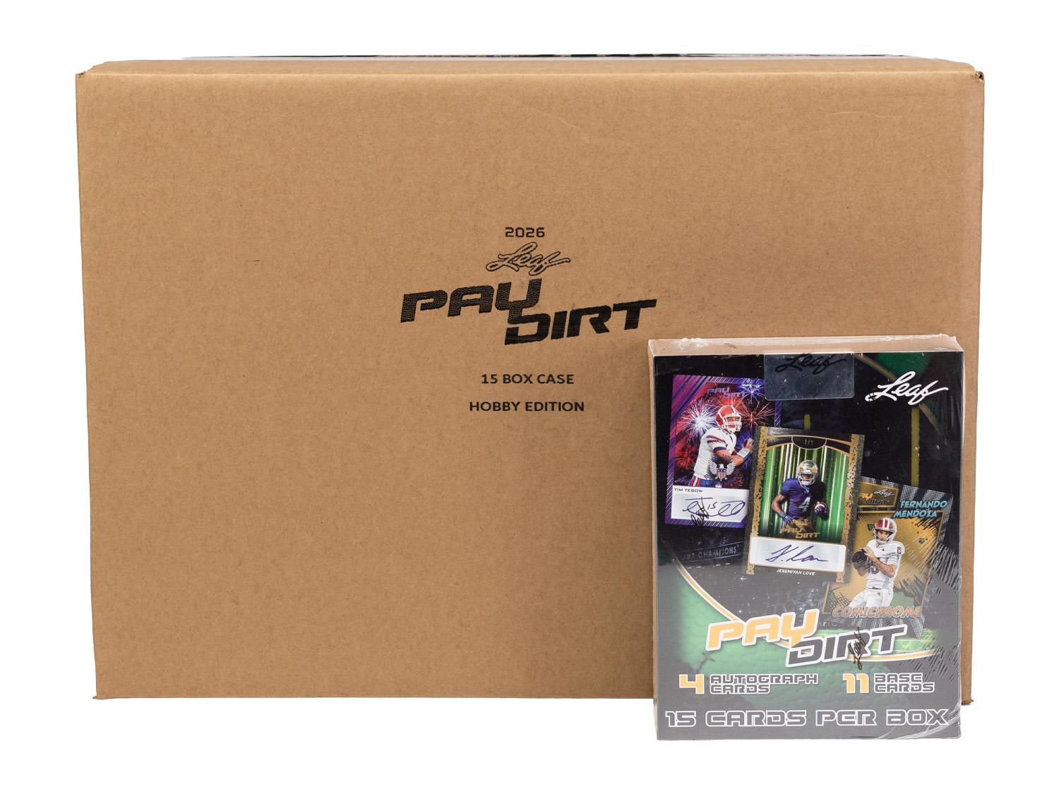 2026 Leaf Paydirt Football Hobby 15-Box Case