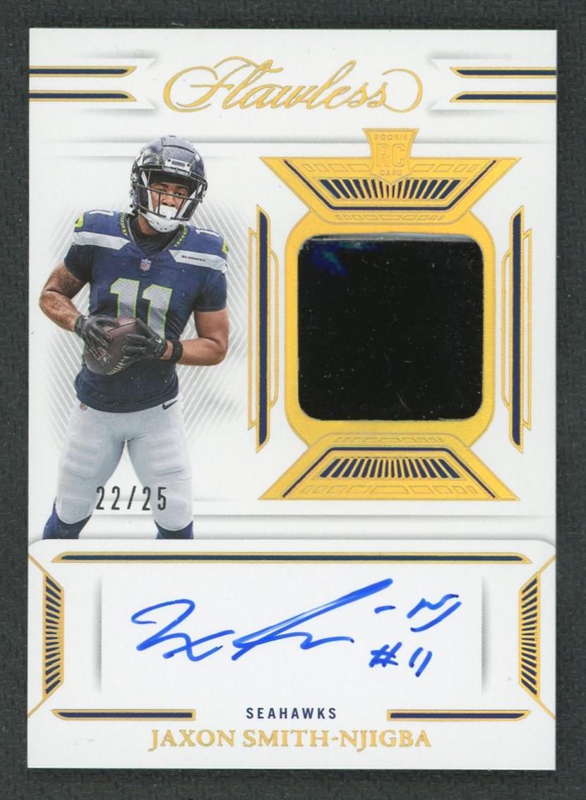 ハカン・チャルハノール PANINI 自筆サイン auto パッチ 2023 2023 Panini Flawless Jaxon Smith-Njigba Signature Gloves Rookie