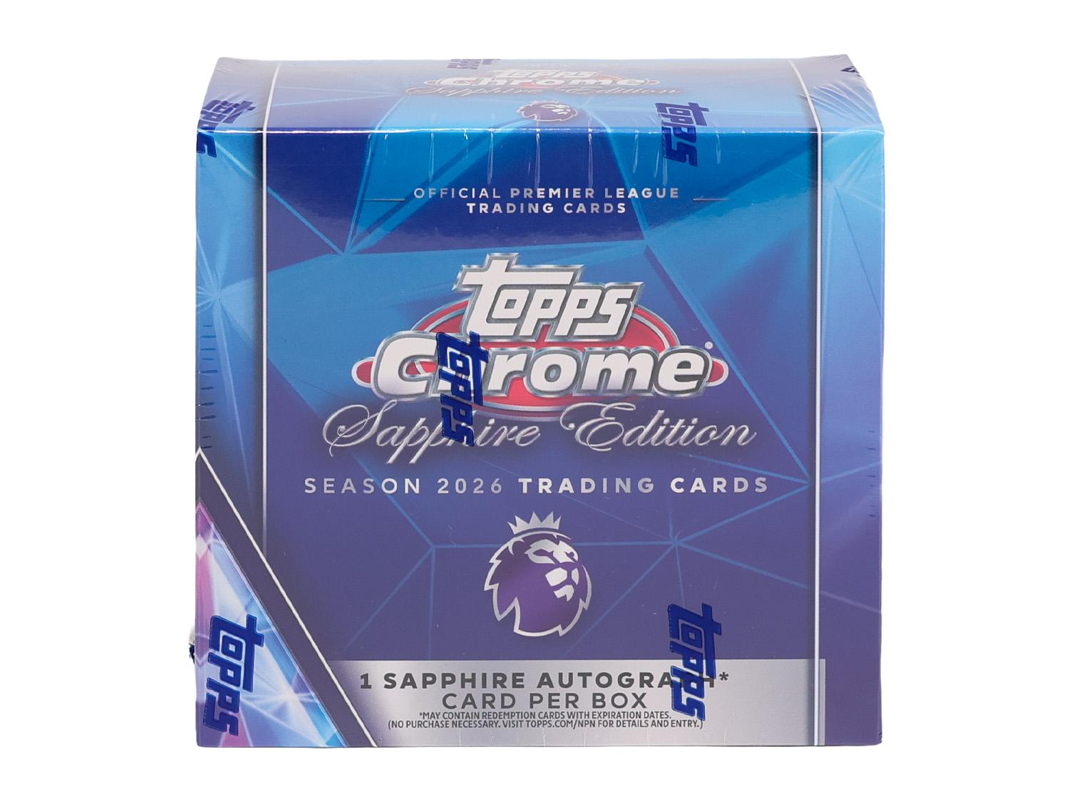 2026 Topps Chrome Premier League EPL Soccer Sapphire Edition Box