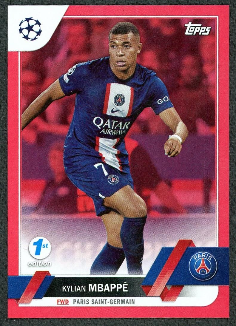 2022/23 Topps UCL 1st Edition Kylian Mbappe Red Foil /5 #100 | DA 