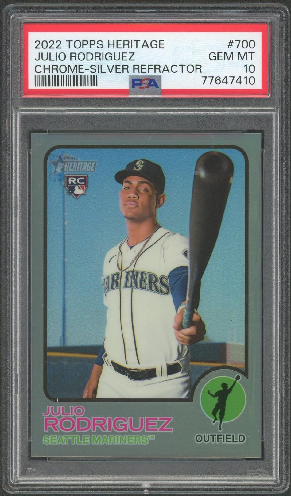 2022 Topps Heritage Julio Rodriguez Chrome-Silver Refractor /373