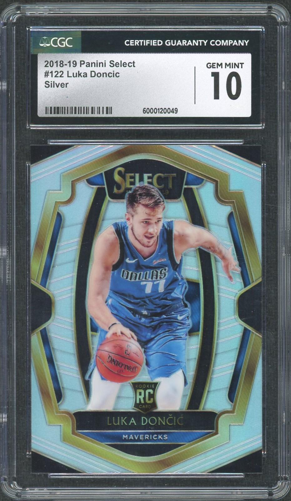 2018/19 Panini Select Luka Doncic Premier Level Silver #122 CGC 10