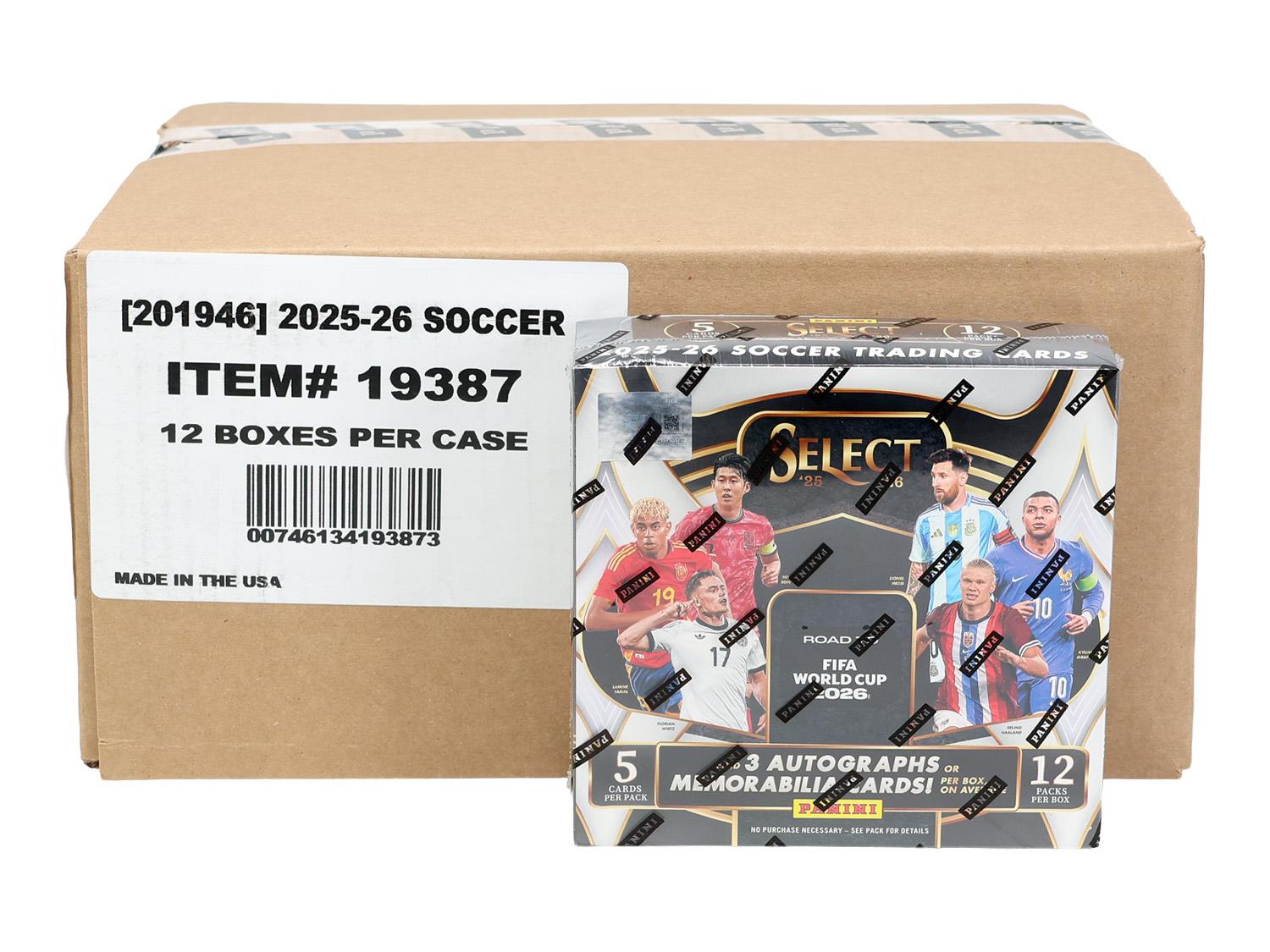 2025/26 Panini Select Road to FIFA World Cup Soccer Hobby 12-Box