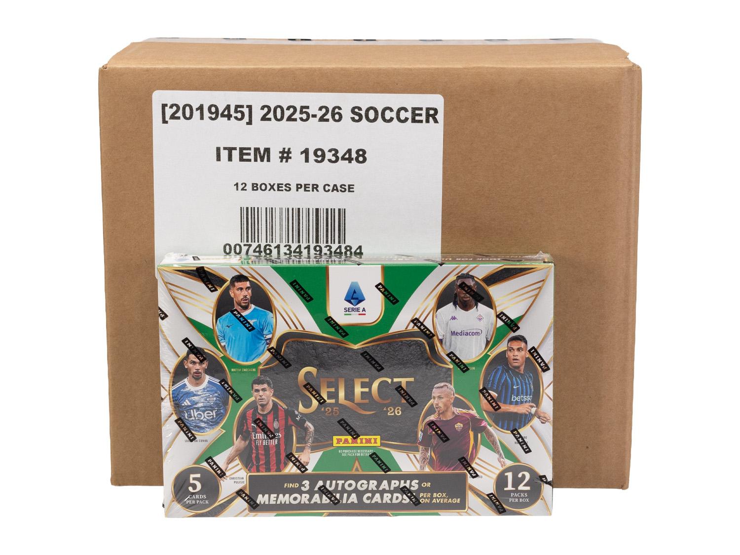 2025/26 Panini Select Serie A Soccer Hobby 12-Box Case | DA Card World
