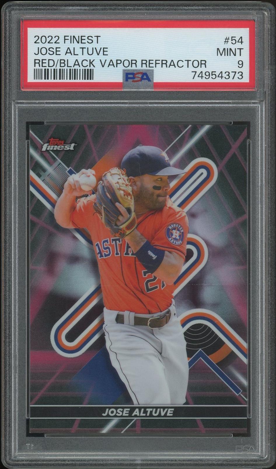 2022 Topps Finest Baseball #54 Jose Altuve Red Black Vapor